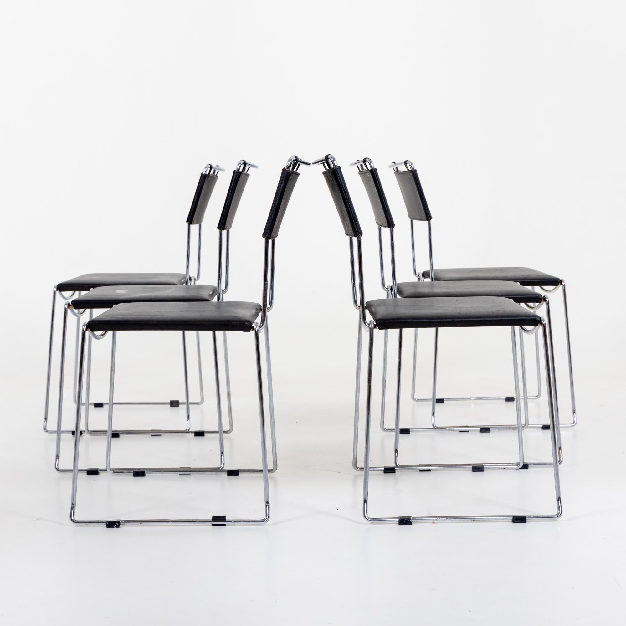 Italian Set of six Chairs, model 'Jodi' by Sintesi, Italy 1980s
