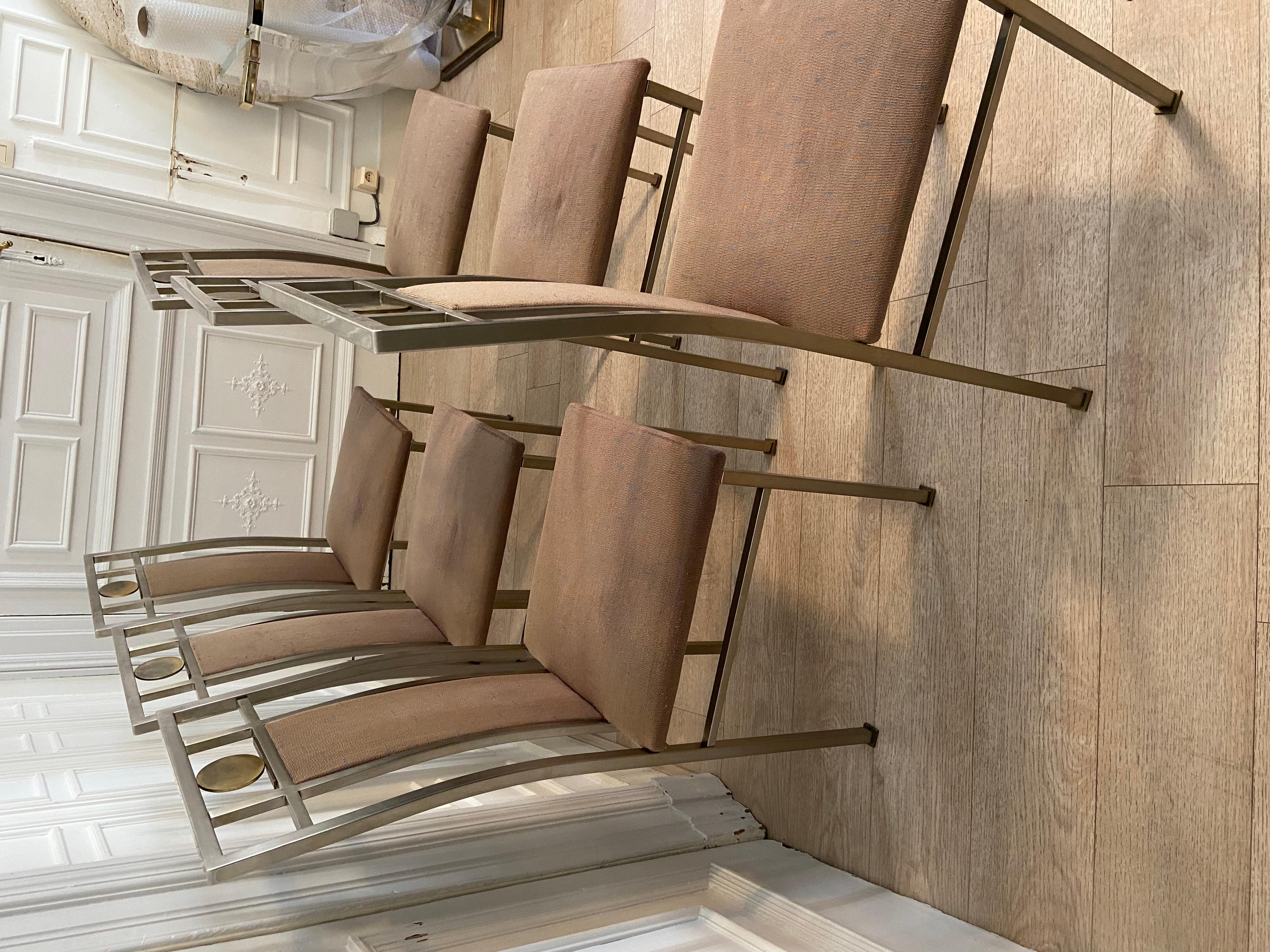 Ensemble de six chaises produites par le fabricant belge Belgo Chrom dans les années 80 en vente 6
