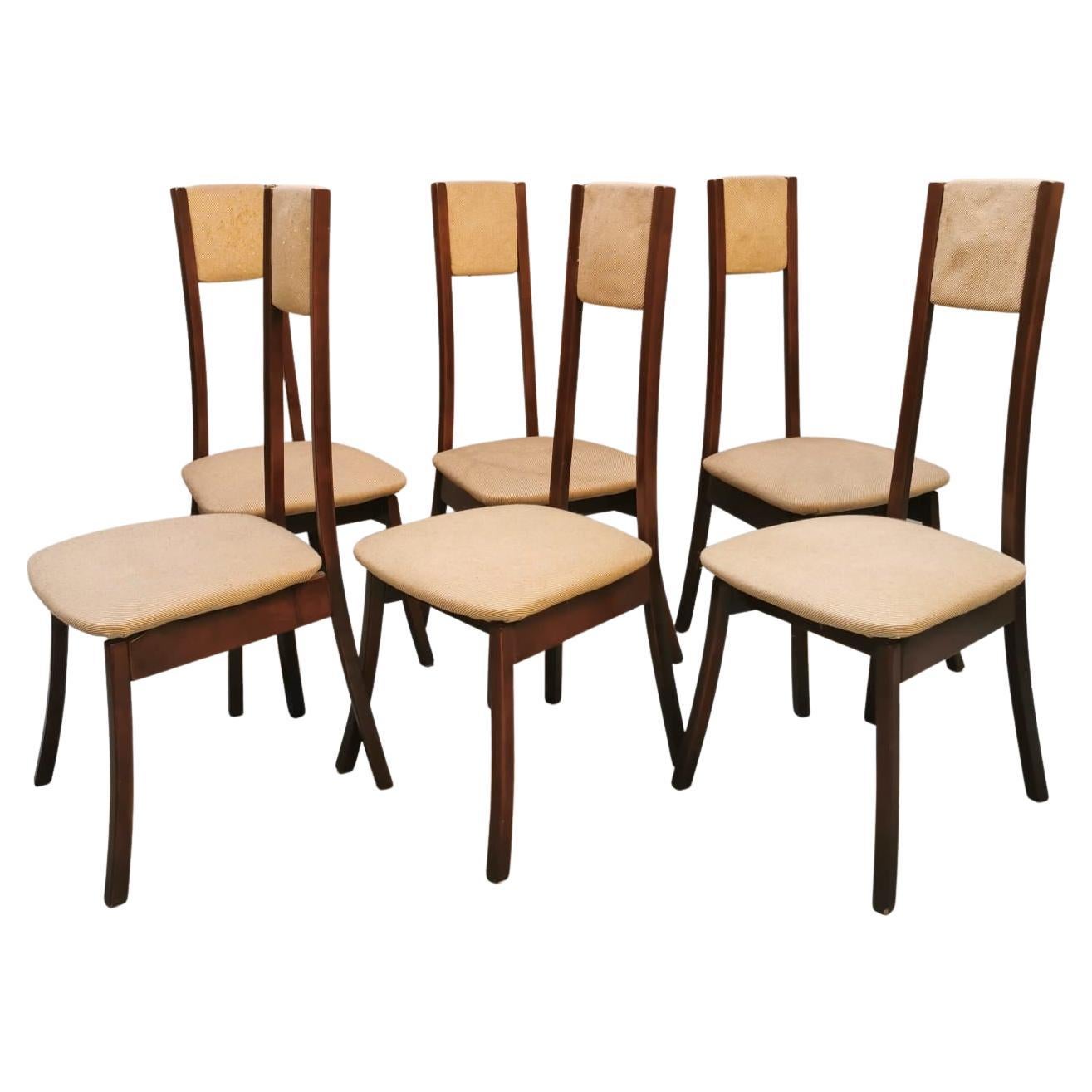 Set of six Chairs Programm S11, Angelo Mangiarotti for Sorgente Del Mobile