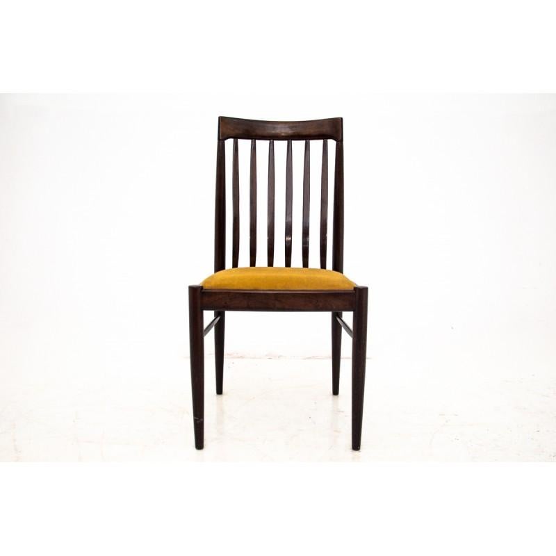 Rosewood Set of Six Chairs Scandinavian Modern Designed by Henry Walter Klein, 1960s