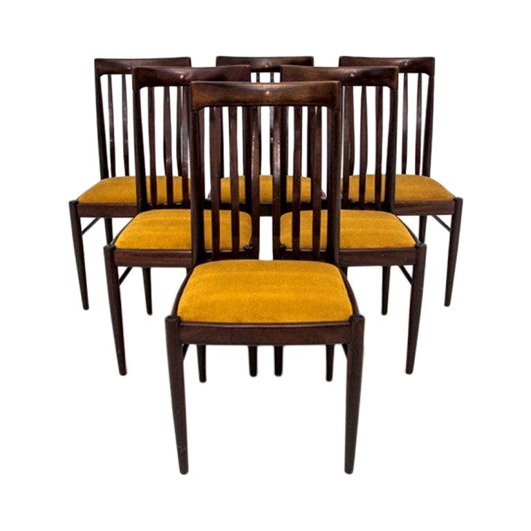 Set of Six Chairs Scandinavian Modern Designed by Henry Walter Klein, 1960s