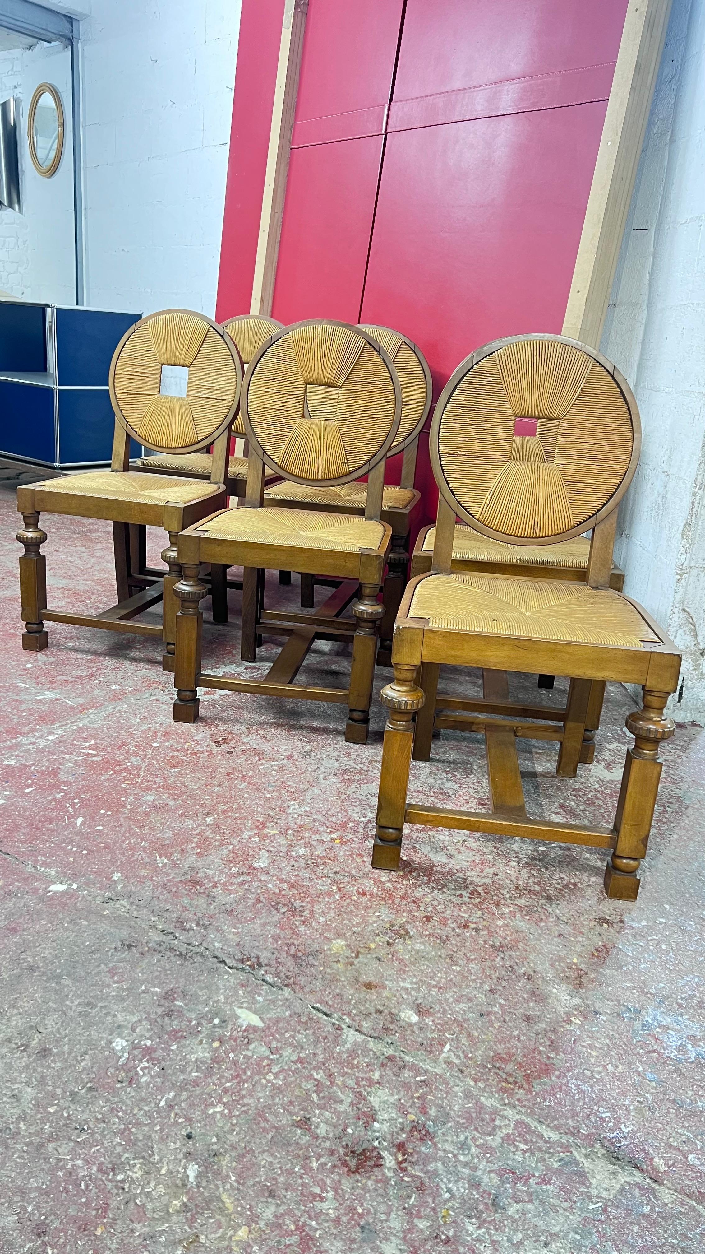 Set di sei sedie Victor Courtray In condizioni buone in vendita a Saint-Ouen, FR