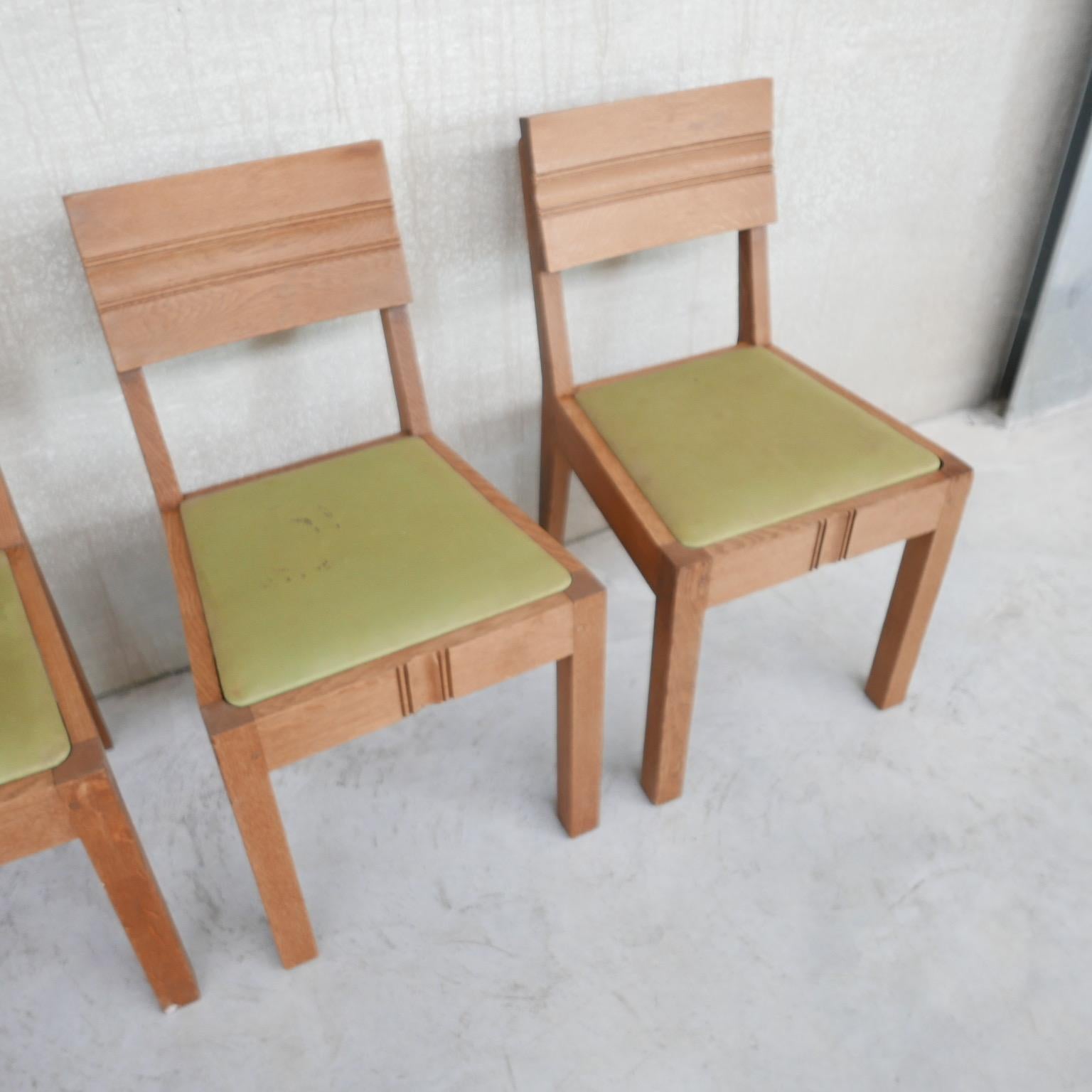 Mid-20th Century Set of Six Charles Dudouyt Art Deco Dining Chairs '6' For Sale