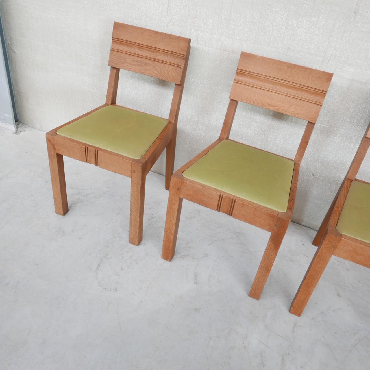 Set of Six Charles Dudouyt Art Deco Dining Chairs '6' For Sale 1