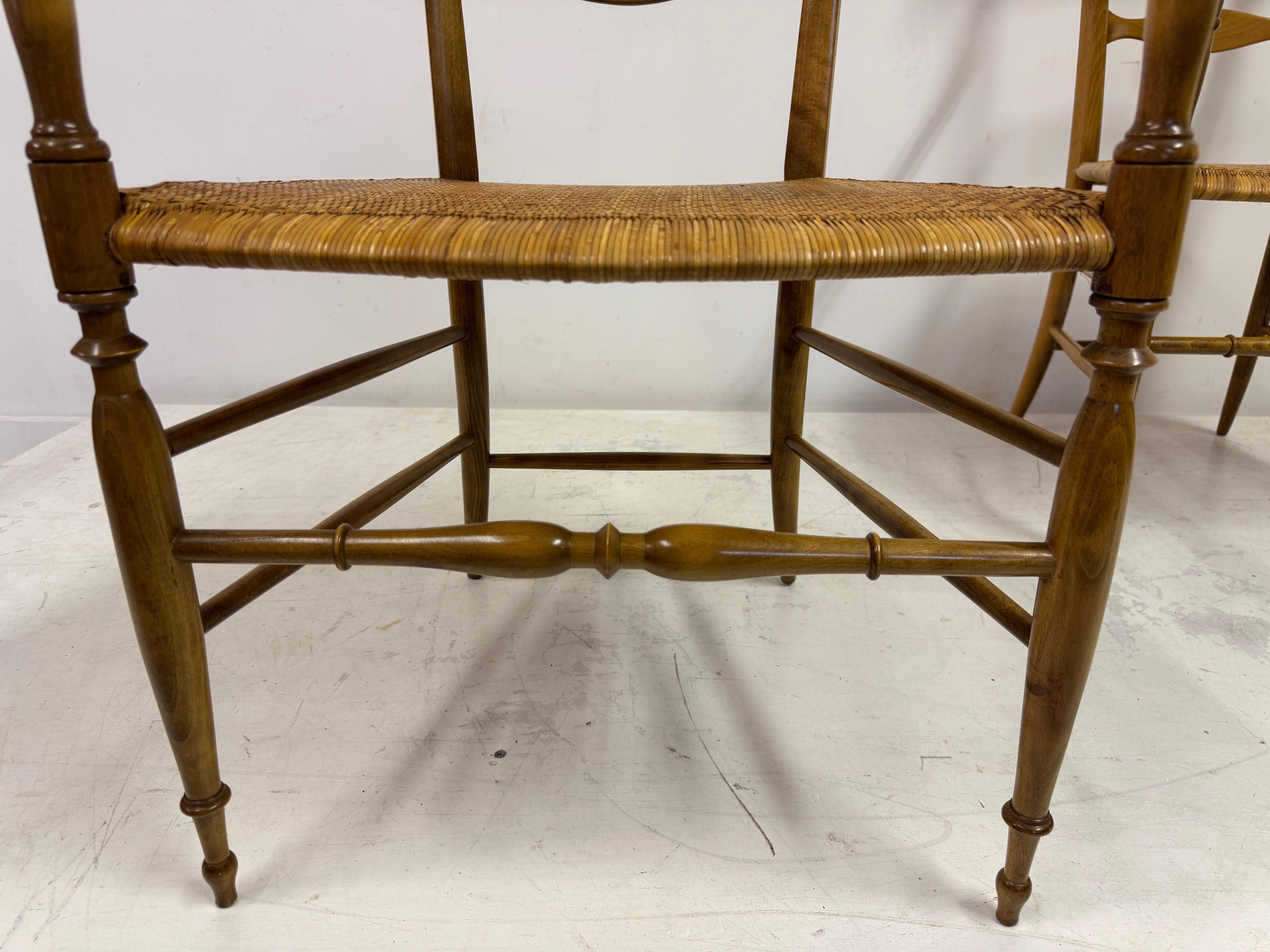 Set of Six Chiavari Companino Armchairs by Fratelli Levaggi For Sale 4