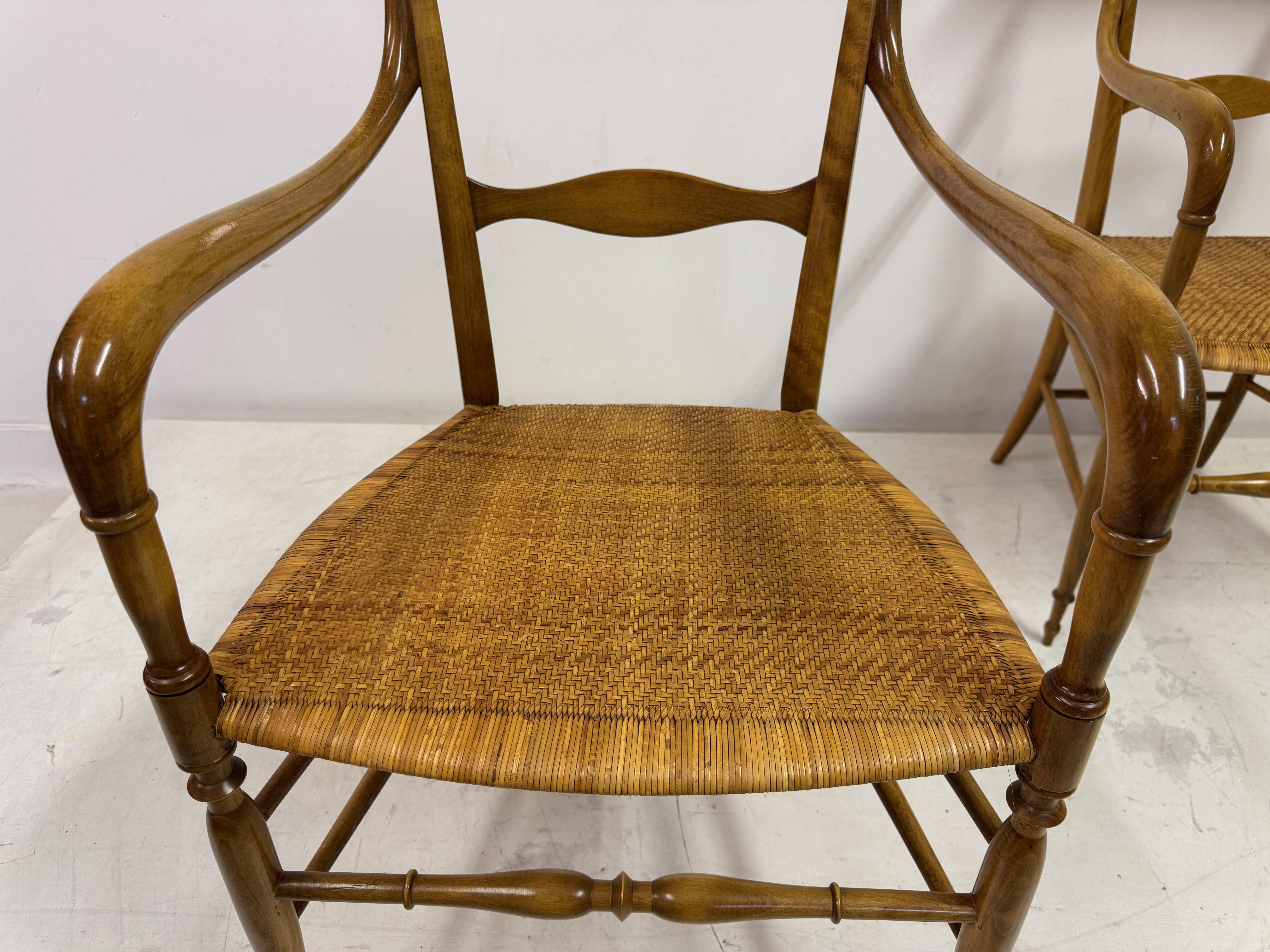 Set of Six Chiavari Companino Armchairs by Fratelli Levaggi For Sale 5