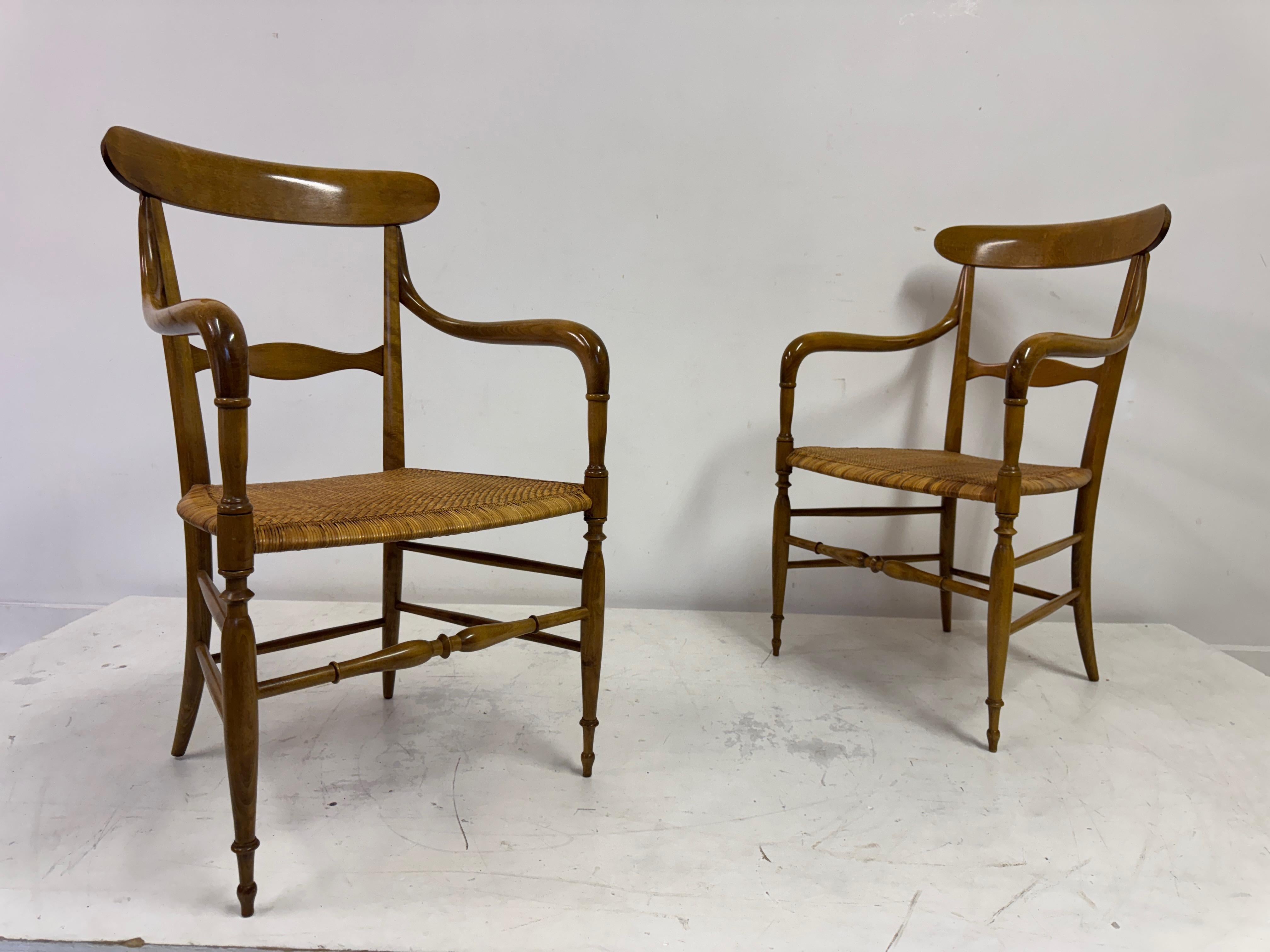 Set of Six Chiavari Companino Armchairs by Fratelli Levaggi For Sale 7