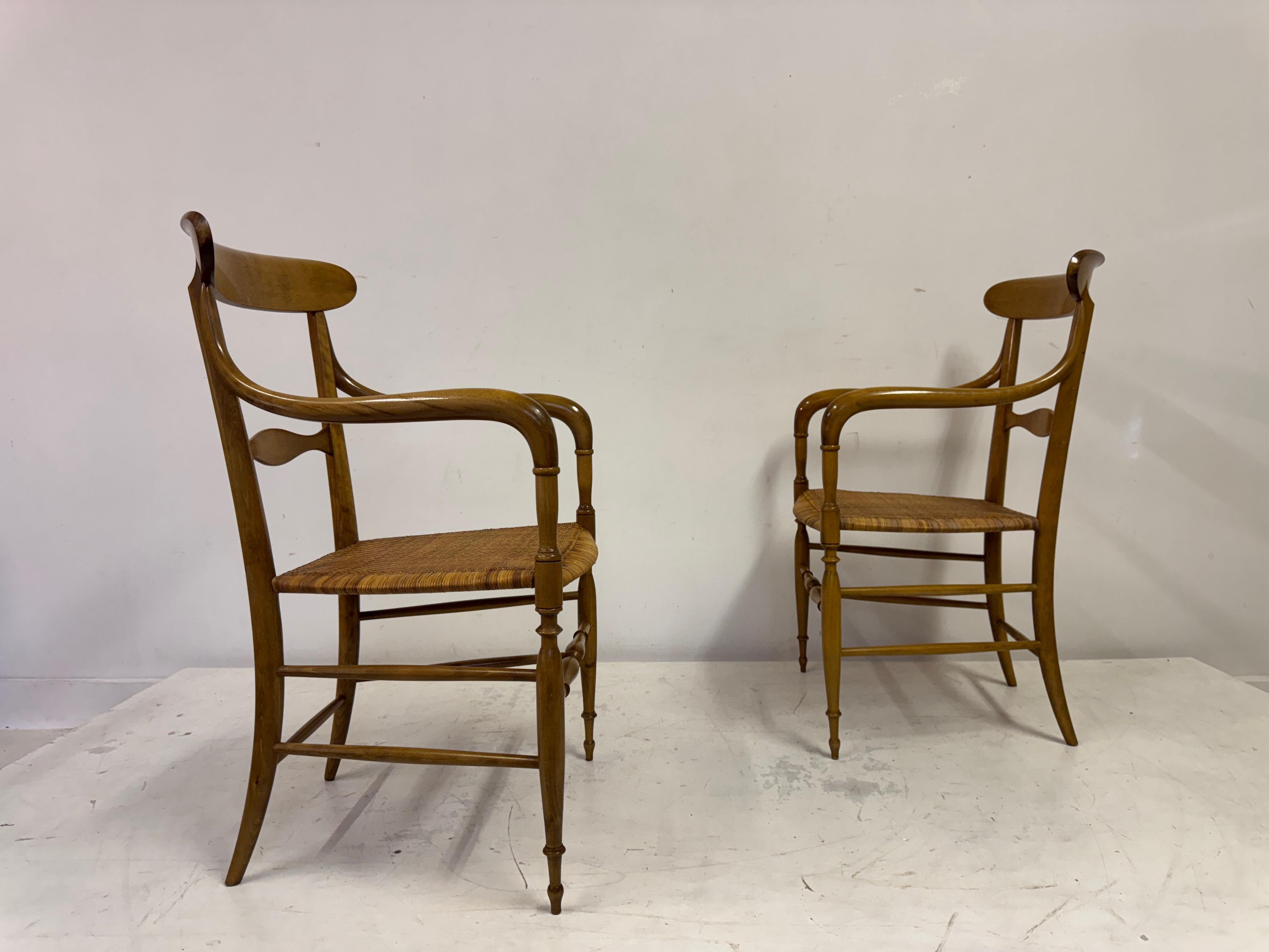 Set of Six Chiavari Companino Armchairs by Fratelli Levaggi For Sale 9
