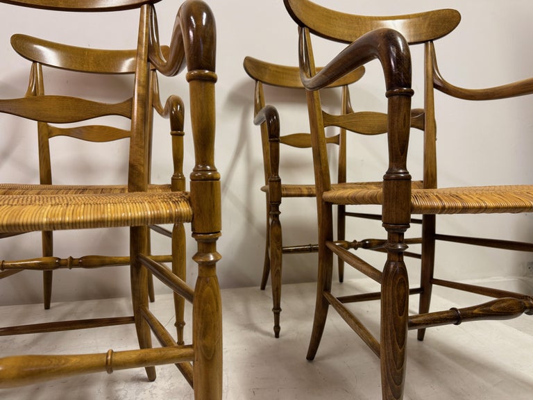 Set of Six Chiavari Companino Armchairs by Fratelli Levaggi at 1stDibs