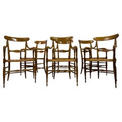Set of Six Chiavari Companino Armchairs by Fratelli Levaggi
