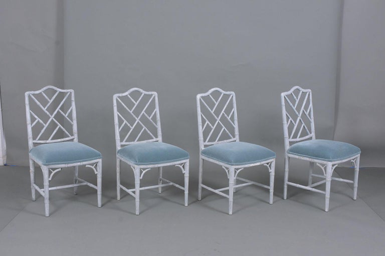 Set of Six Chinese Chippendale Dining Chairs For Sale 4