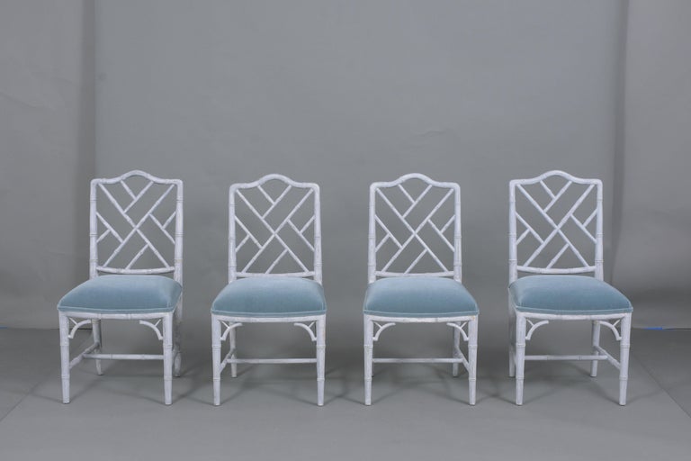 Set of Six Chinese Chippendale Dining Chairs For Sale 8