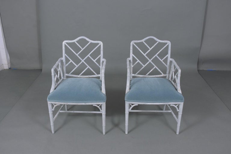 American Set of Six Chinese Chippendale Dining Chairs For Sale