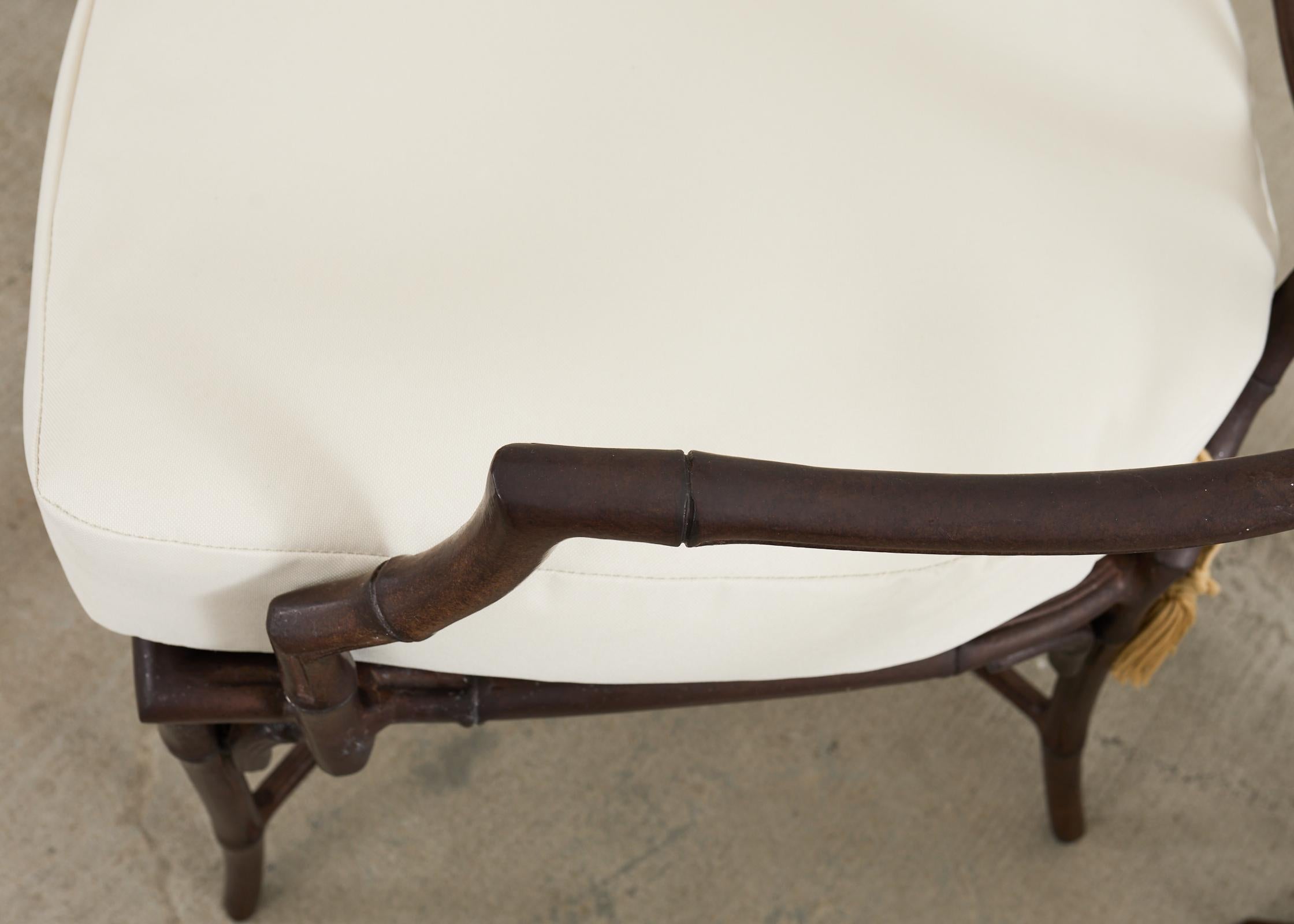 Satz von sechs chinesischen Chippendale-Garten-Esszimmerstühlen von Richard Frinier im Angebot 2