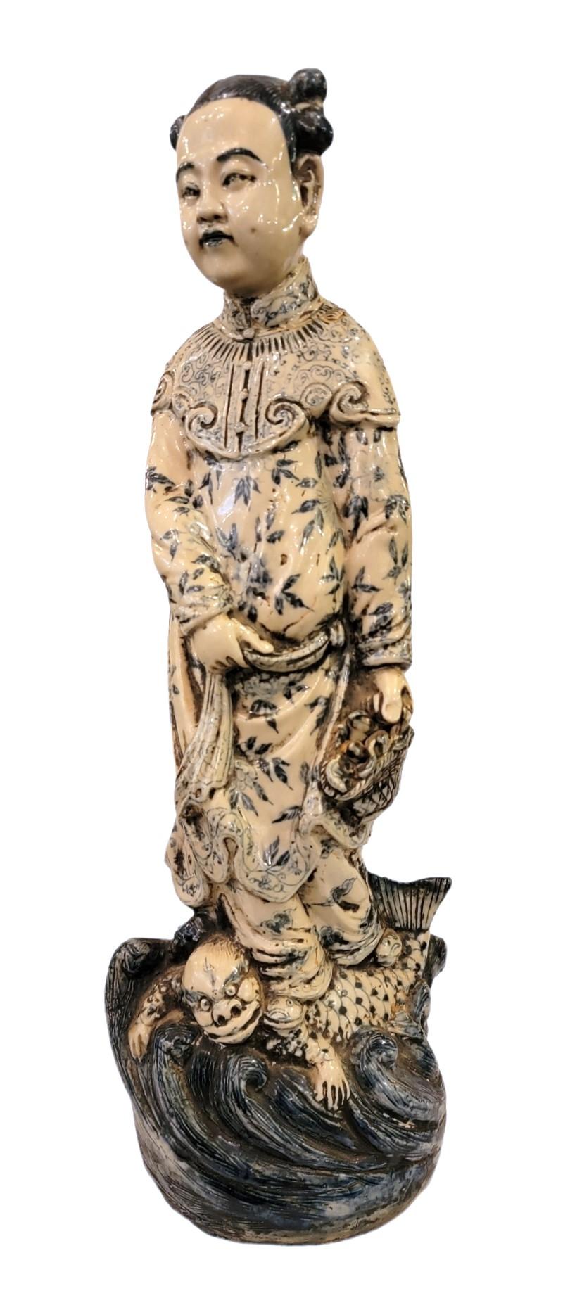 Set of Six Chinese Immortals Ceramic Fugures 6