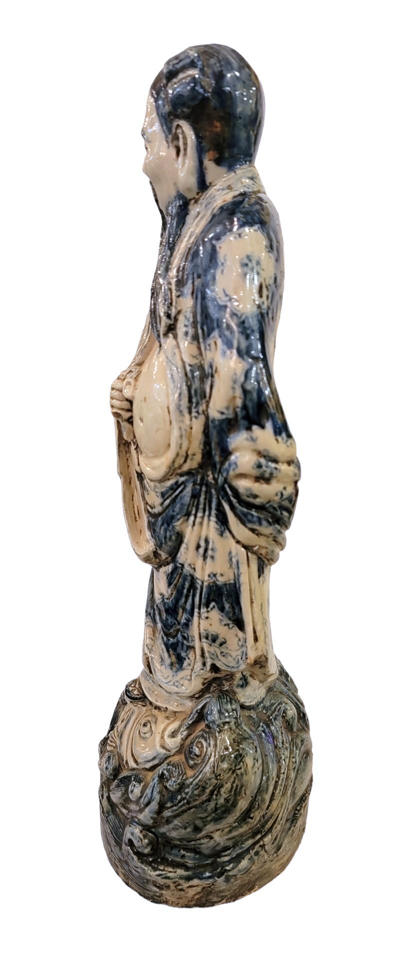 Set of Six Chinese Immortals Ceramic Fugures 7
