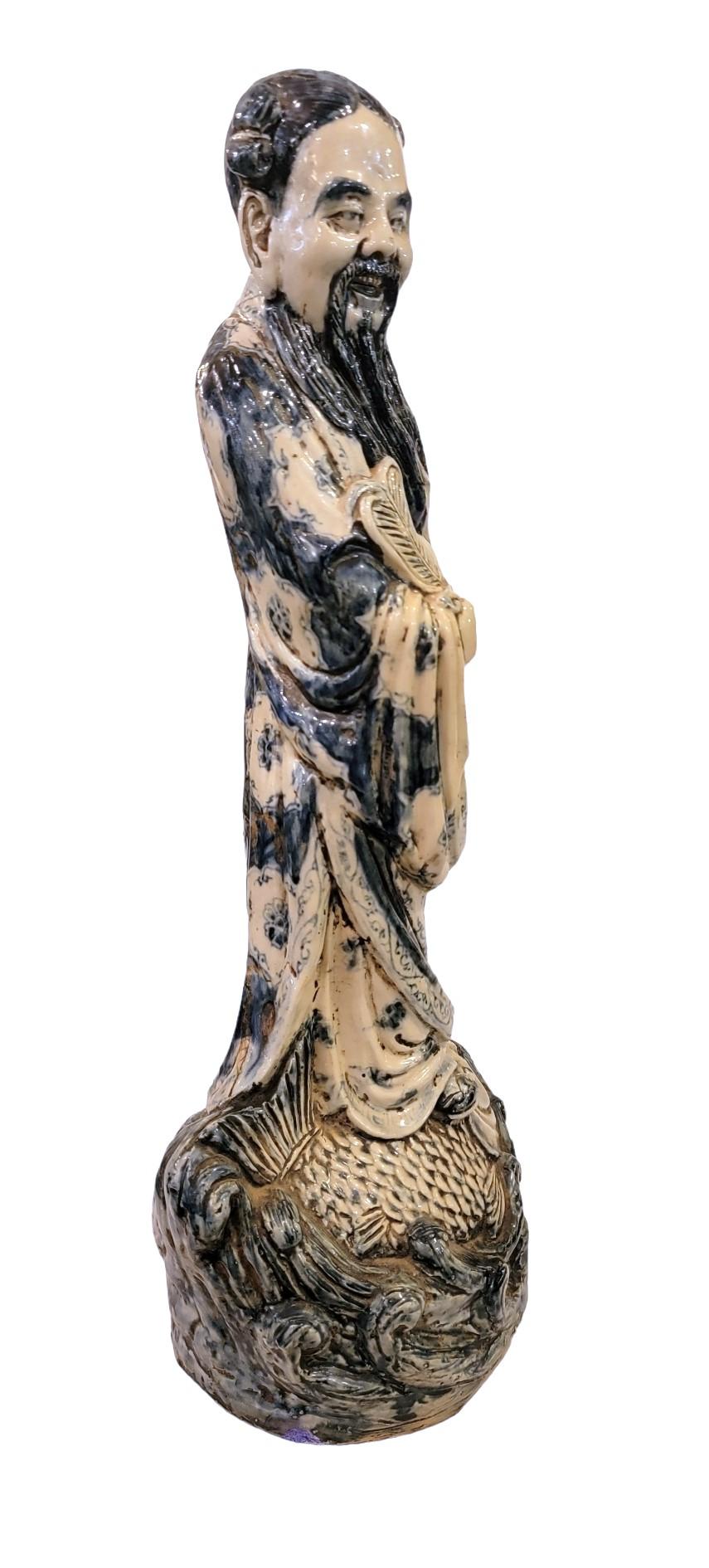 Set of Six Chinese Immortals Ceramic Fugures 8