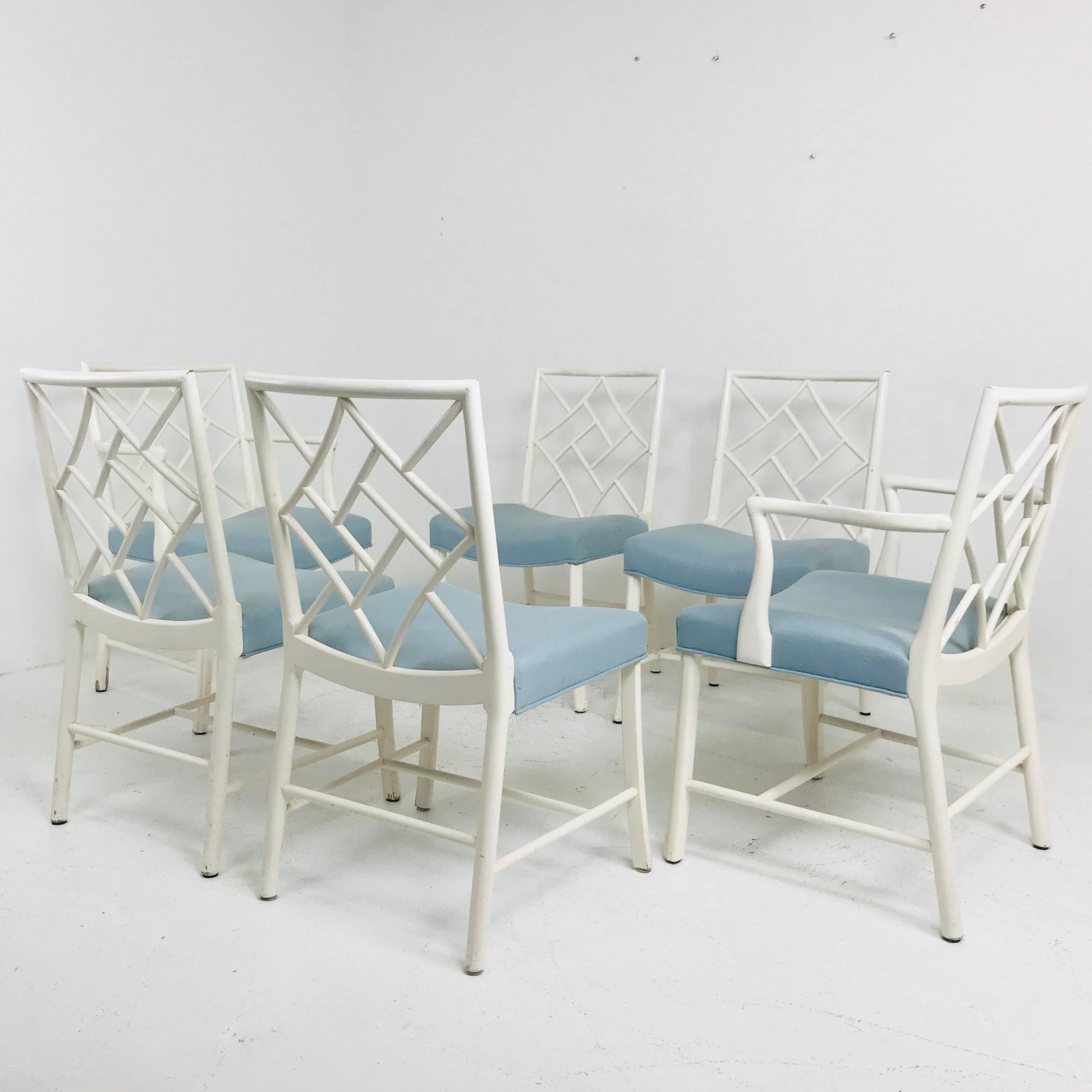 Chinese Chippendale Set of Six Chippendale Cockpen Dining Chairs