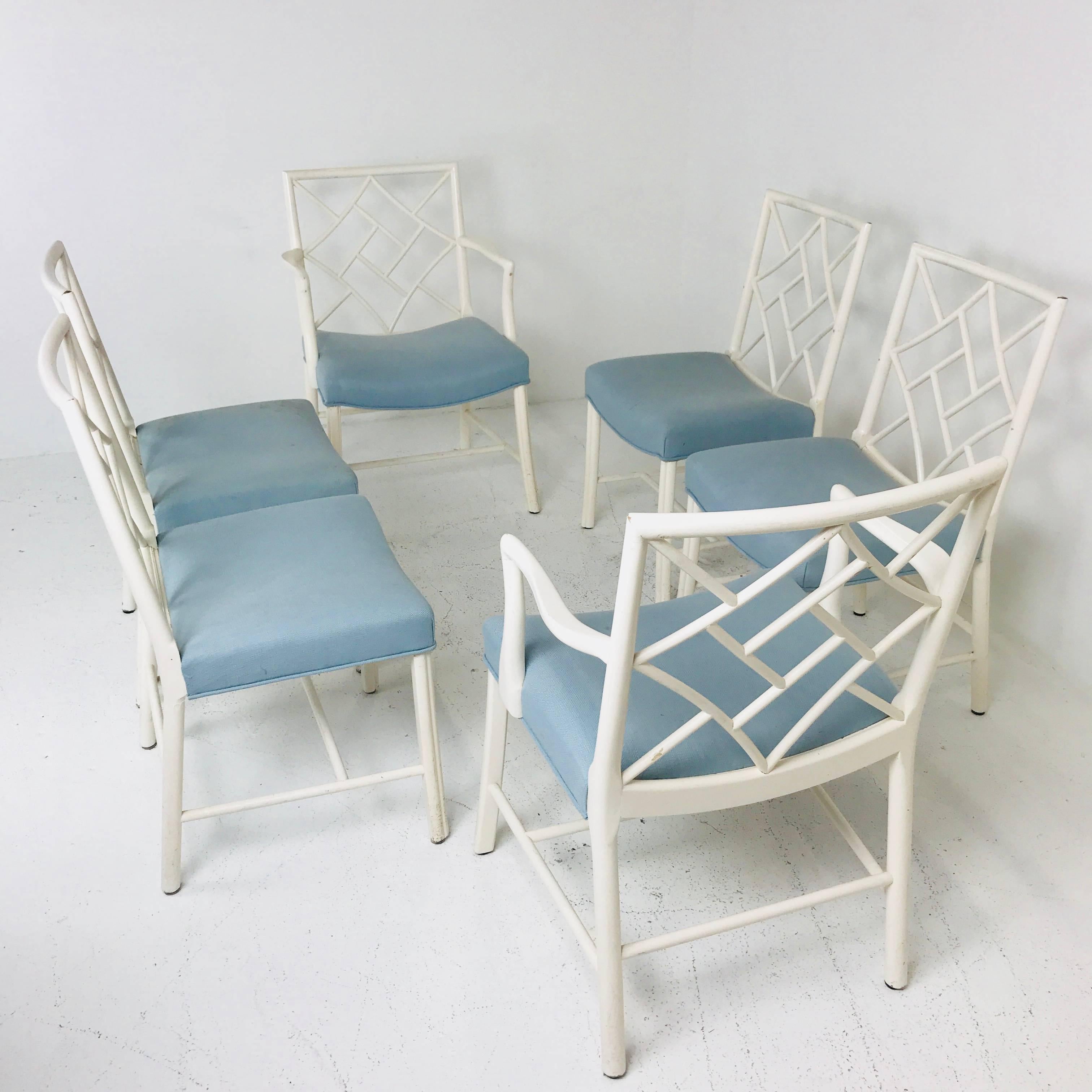 Set of Six Chippendale Cockpen Dining Chairs In Fair Condition In Dallas, TX