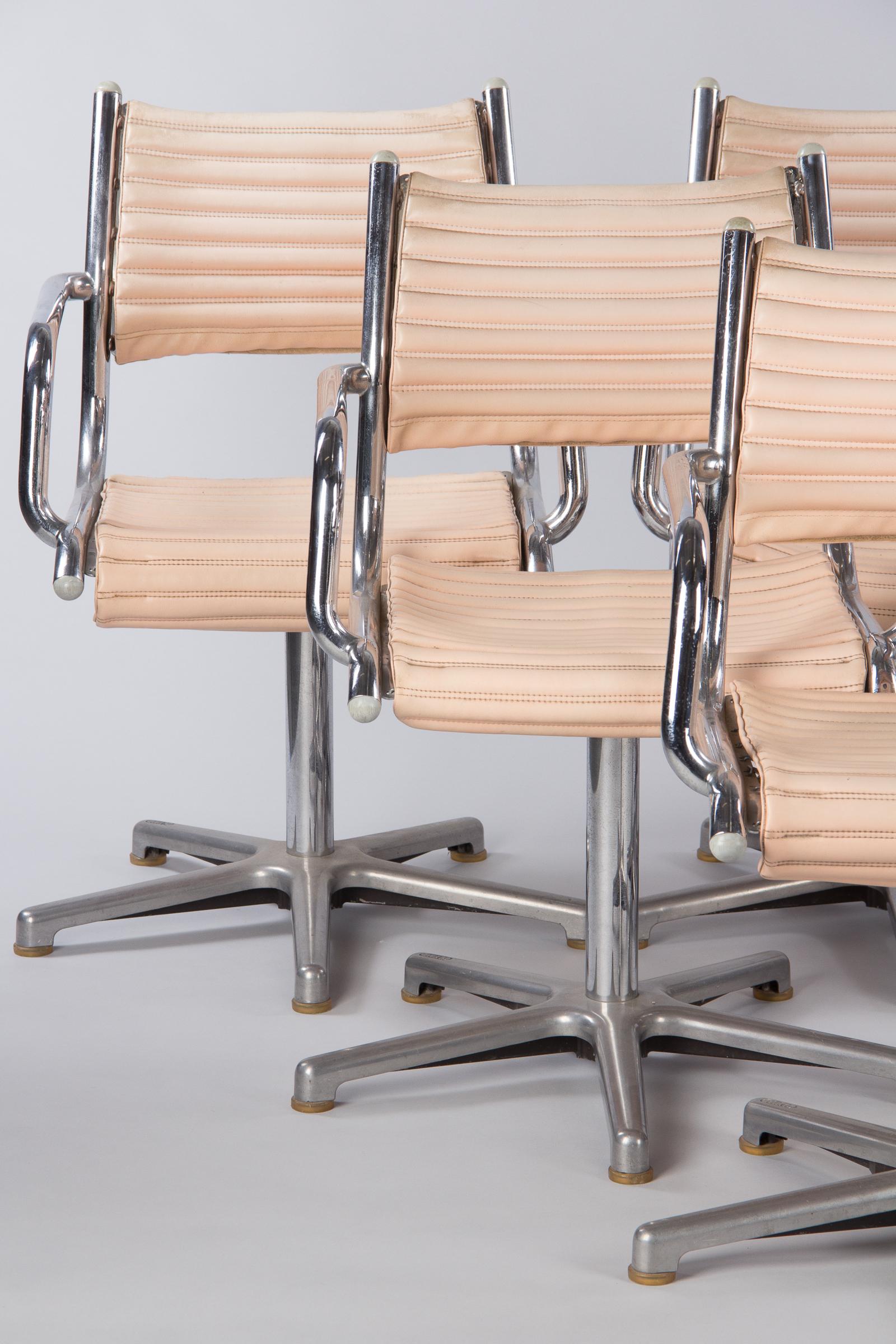 Set of Six Chrome Armchairs with Vinyl Seats by Olymp, Germany, 1970s 11