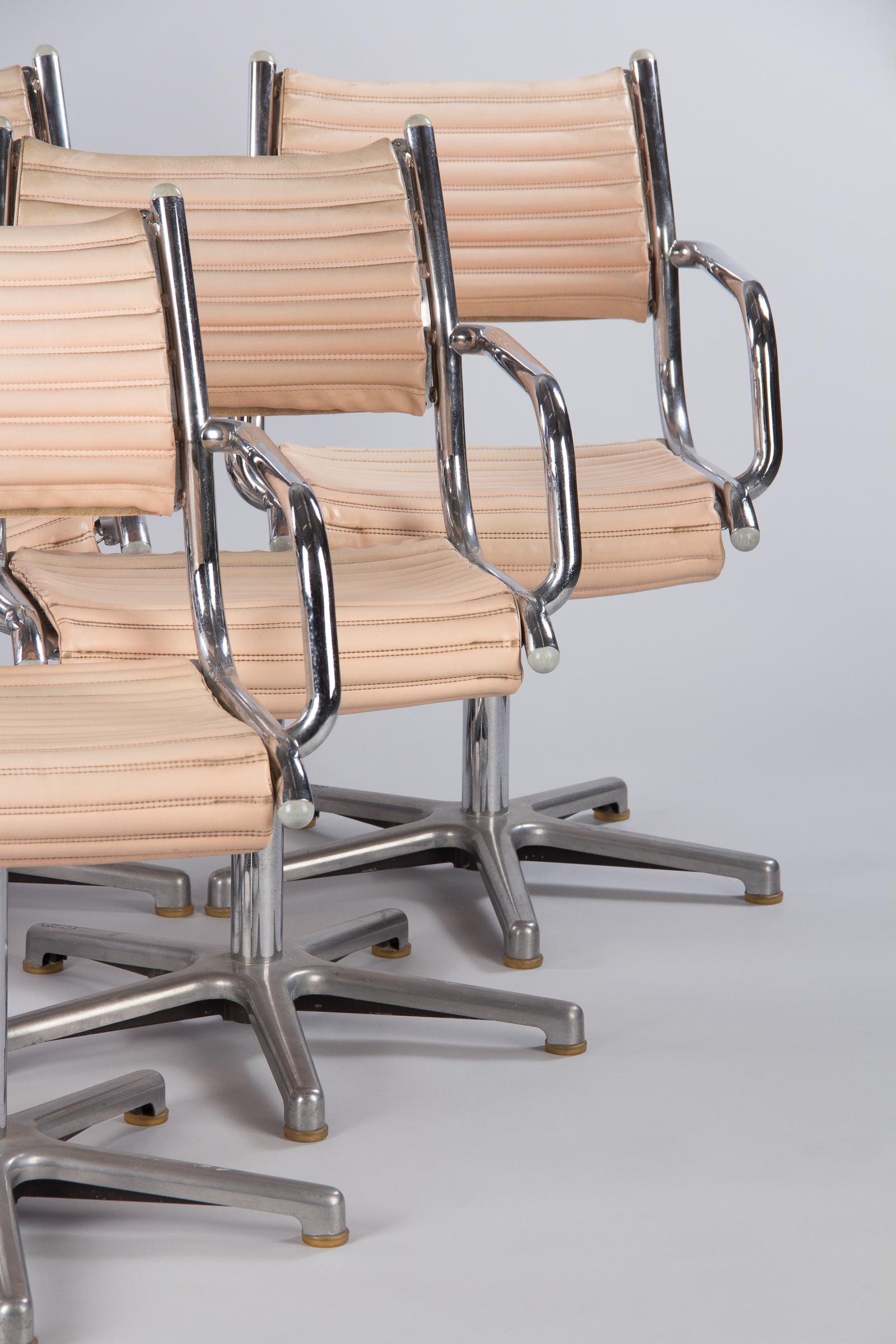 Set of Six Chrome Armchairs with Vinyl Seats by Olymp, Germany, 1970s 12