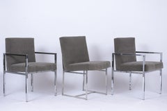 Set of Six Chrome Dining Chairs