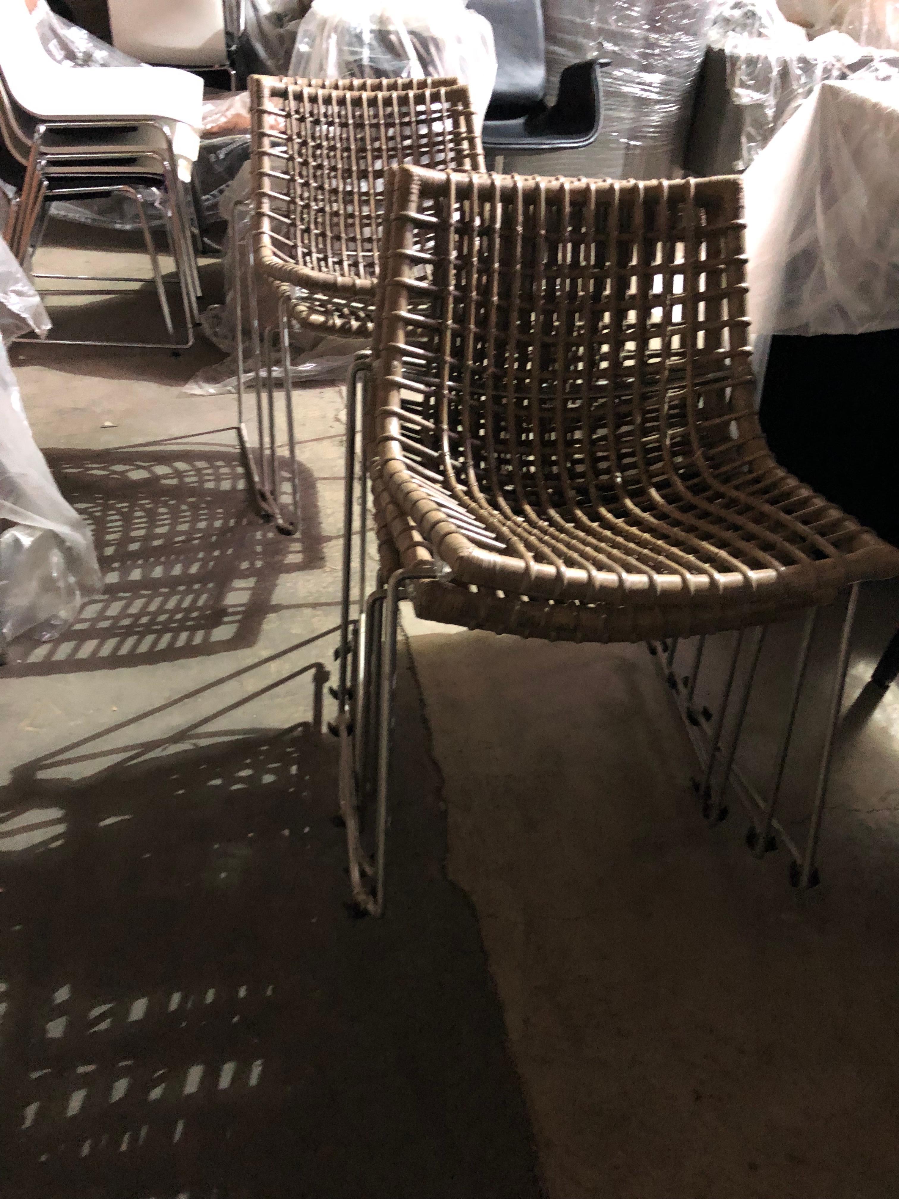Set of Six Chyllium Stackable Chairs by Bonacina Pierantonio 5