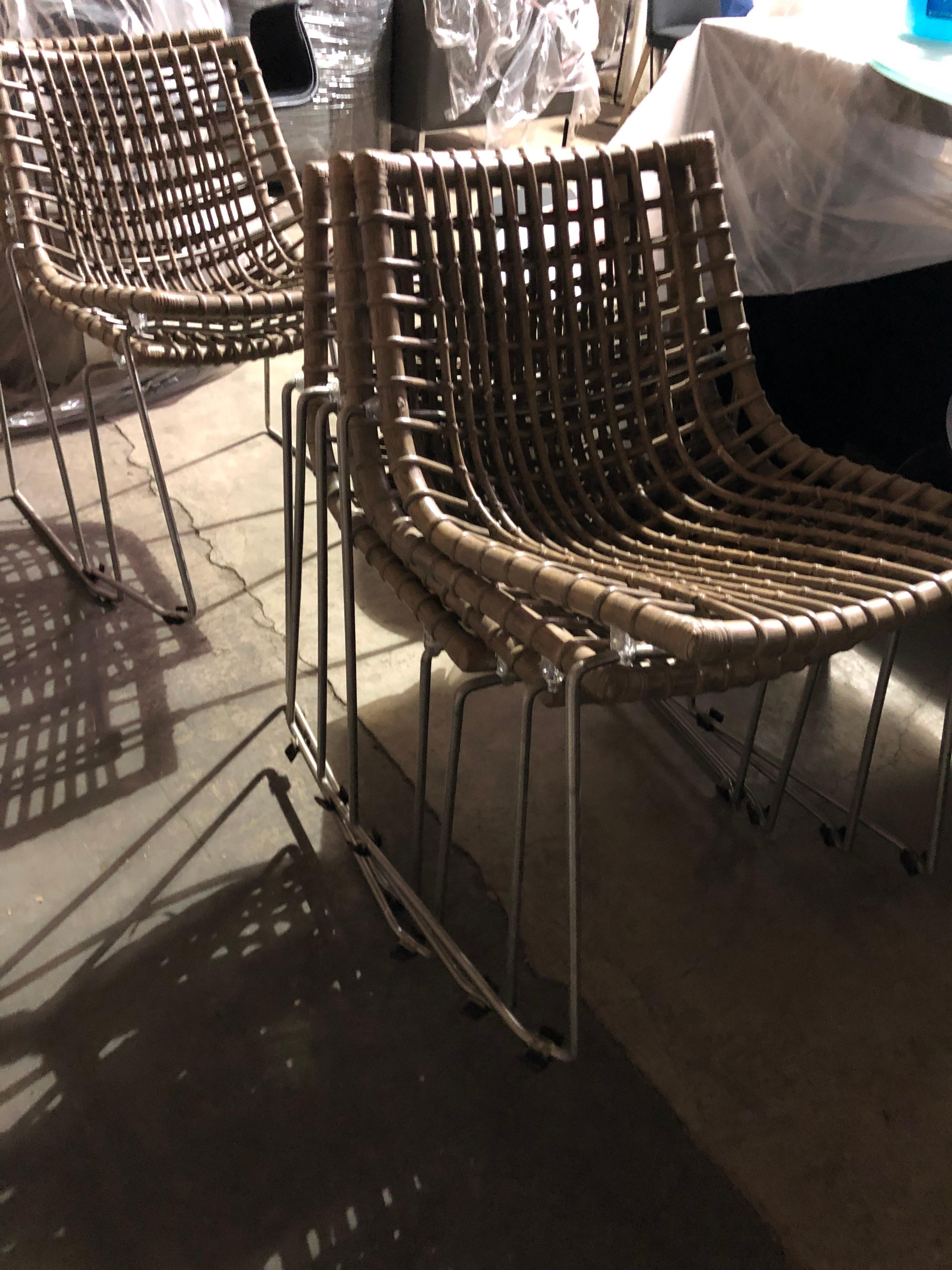 Set of Six Chyllium Stackable Chairs by Bonacina Pierantonio 4