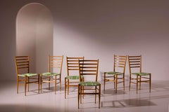Set of six "Cinque Stecche" Chiavari chairs, Italy 1950s