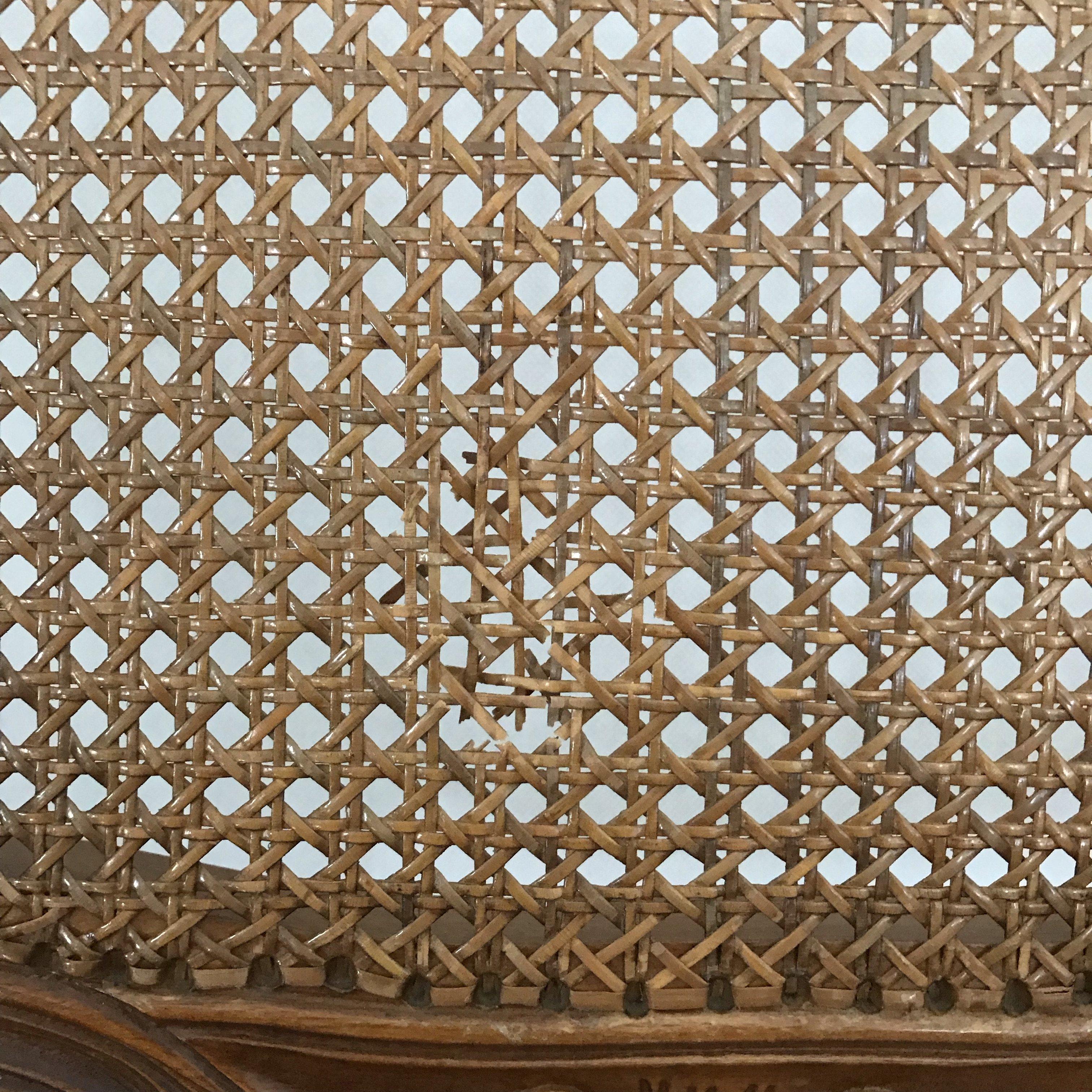 Set of Six Classic French Carved and Caned Louis XV Walnut Chairs 7
