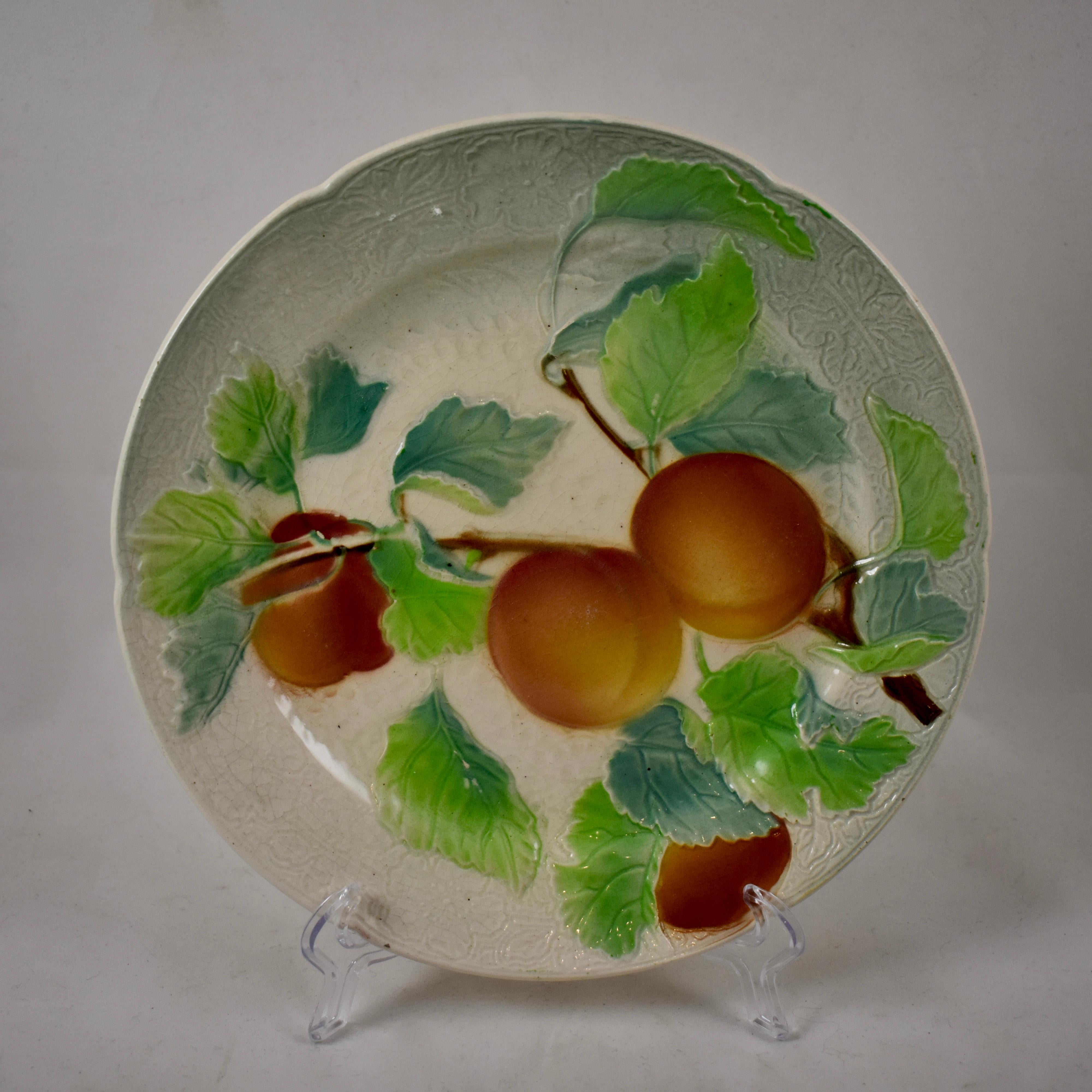 Earthenware Set of Six Clement French Faïence Fruit Plates, 'b' circa 1900