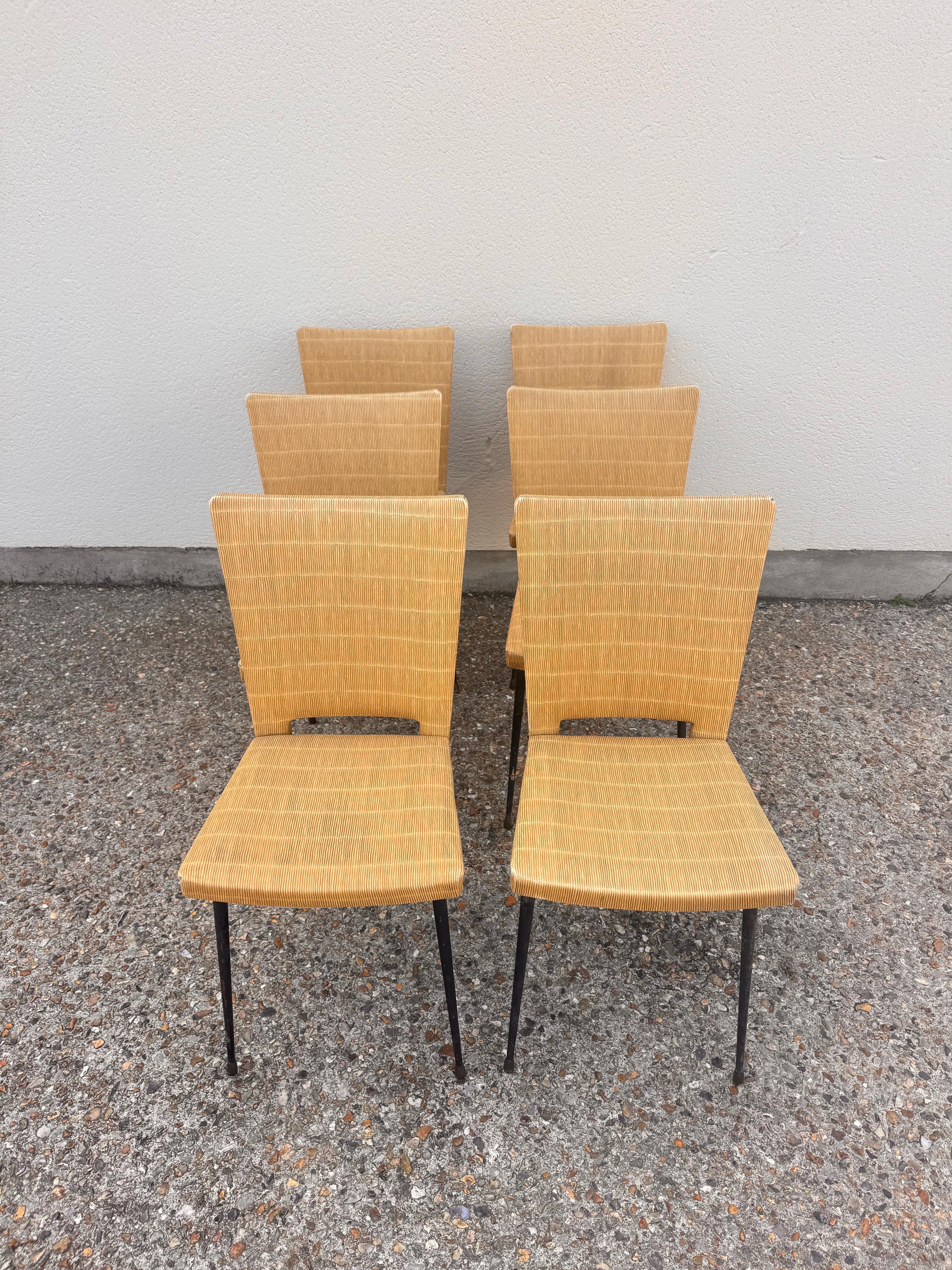 Set of six Colette Gueden chairs For Sale 3