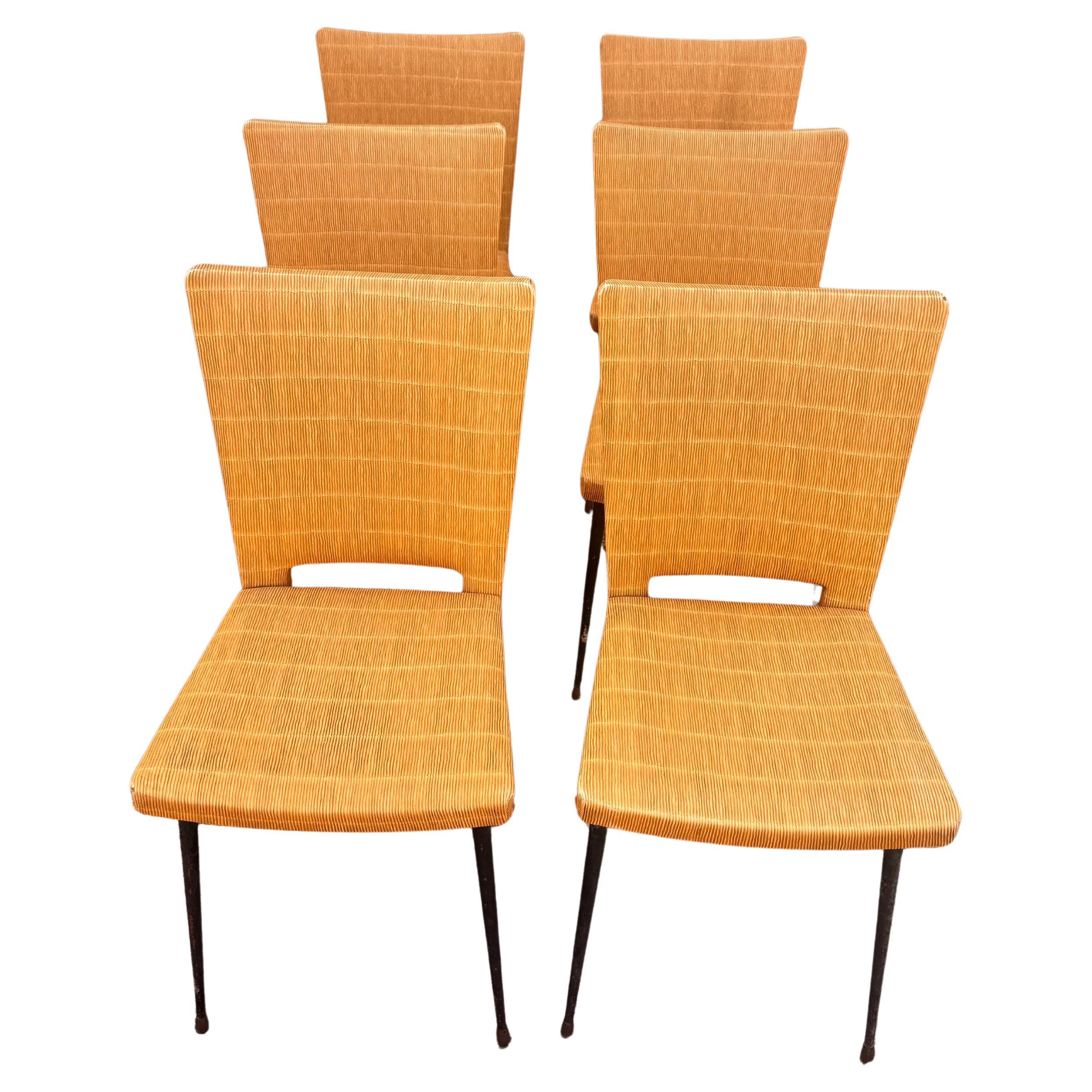 Set of six Colette Gueden chairs For Sale