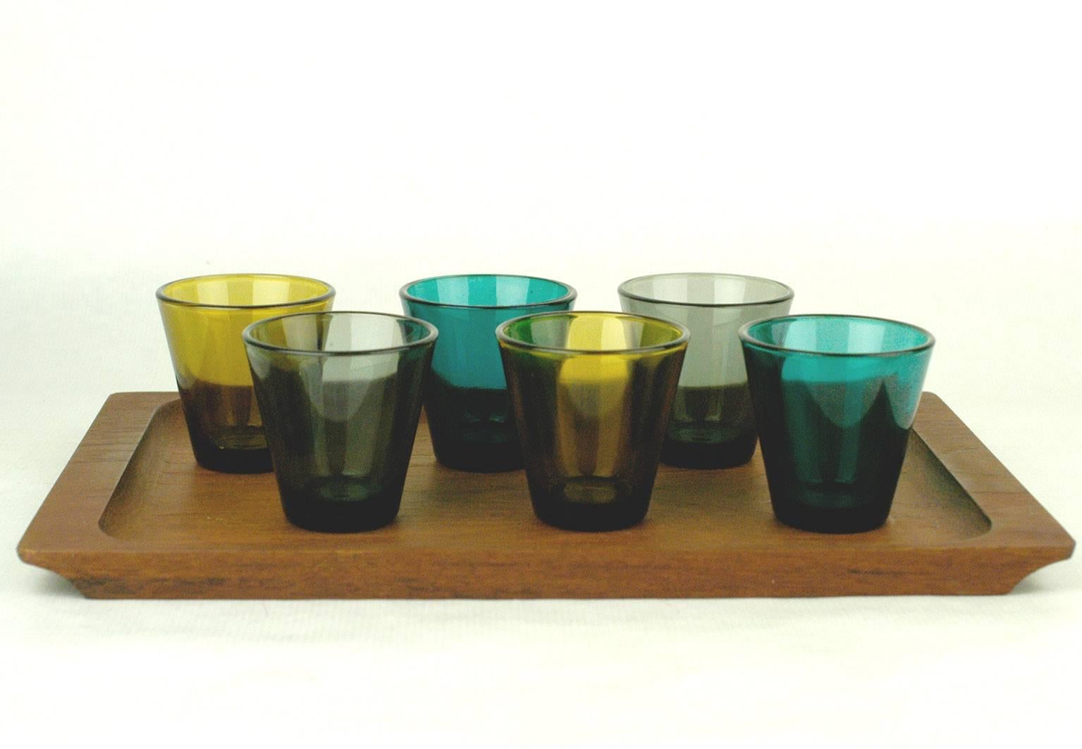 Set of Six Scandinavian Modern Liquor Glasses by Kaj Franck for Nuutarjavi In Good Condition In Vienna, AT