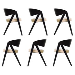 Retro Set of Six Compass Chairs by Allan Gould, circa 1948