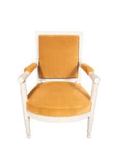 Set Of Six Consulate Style Painted Armchairs