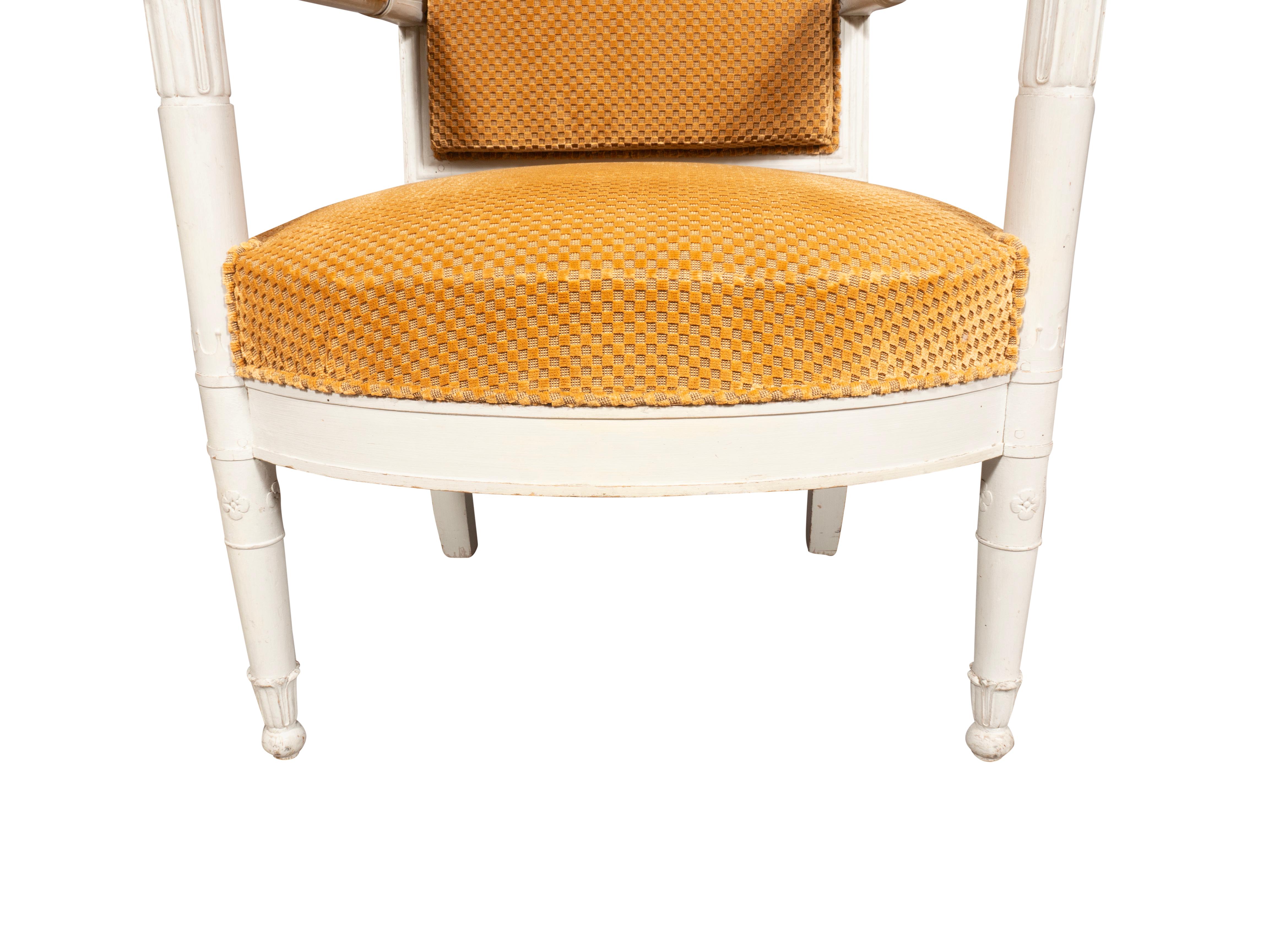 Bois Ensemble de six fauteuils peints de style Consulat en vente