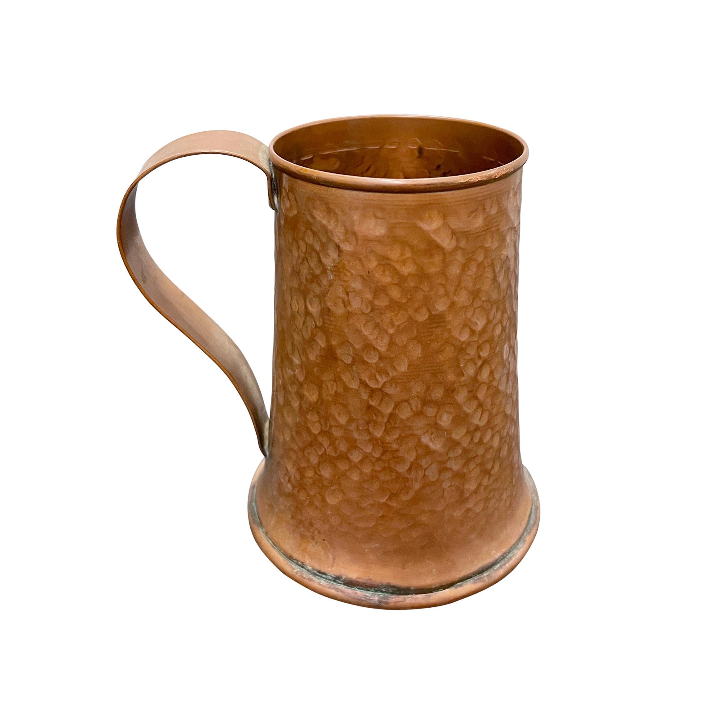 Set of Six Copper Beer Mugs In Good Condition In Chicago, IL