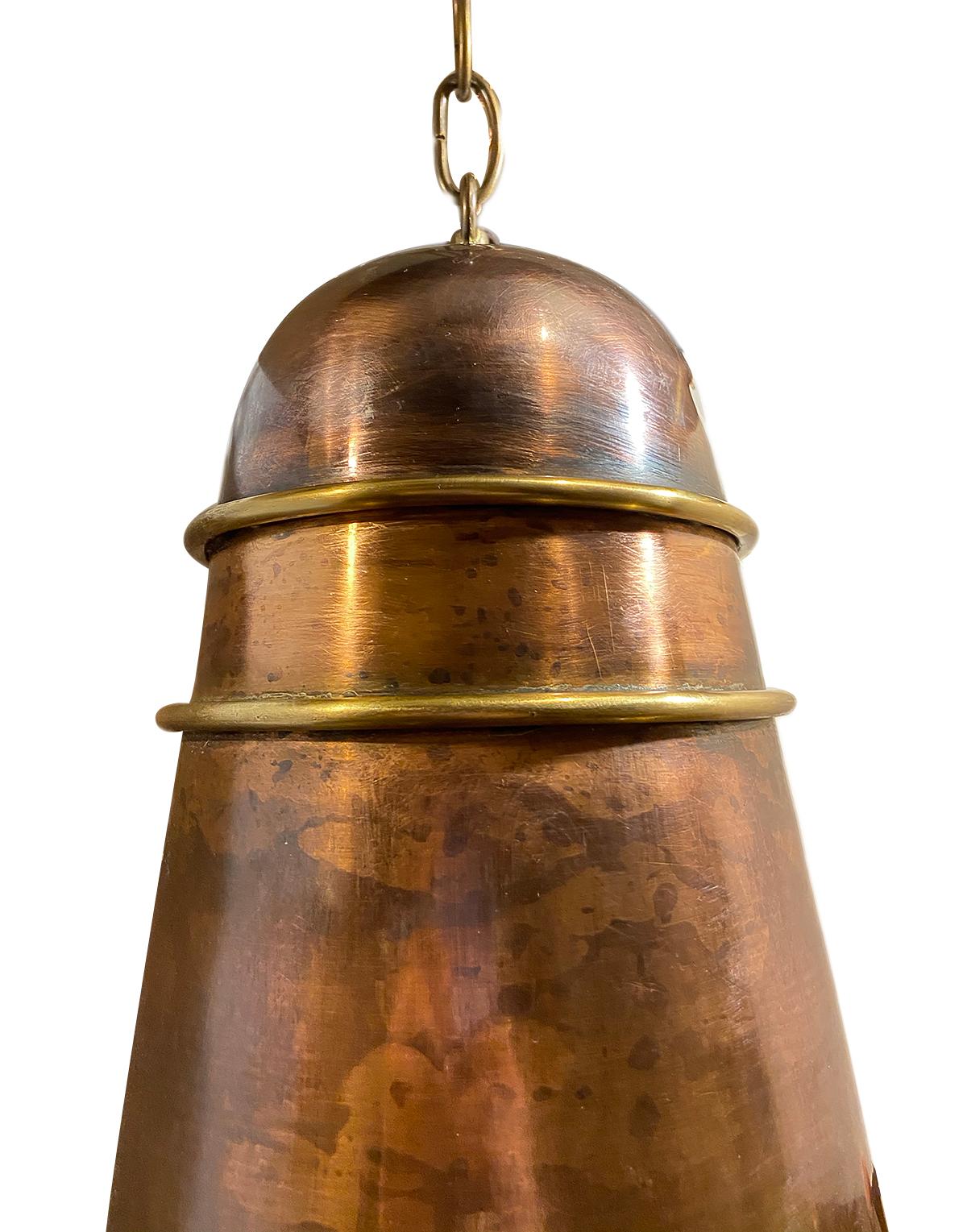 Cuivre Ensemble de six lanternes en cuivre, vendues individuellement en vente