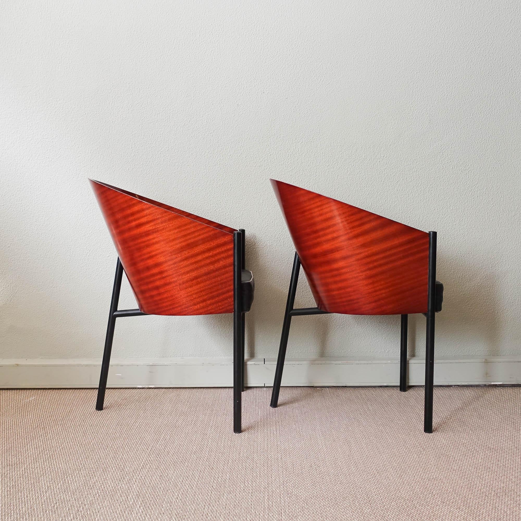 Set of Six Costes Chairs by Philippe Starck for Driade, 1981 For Sale 4