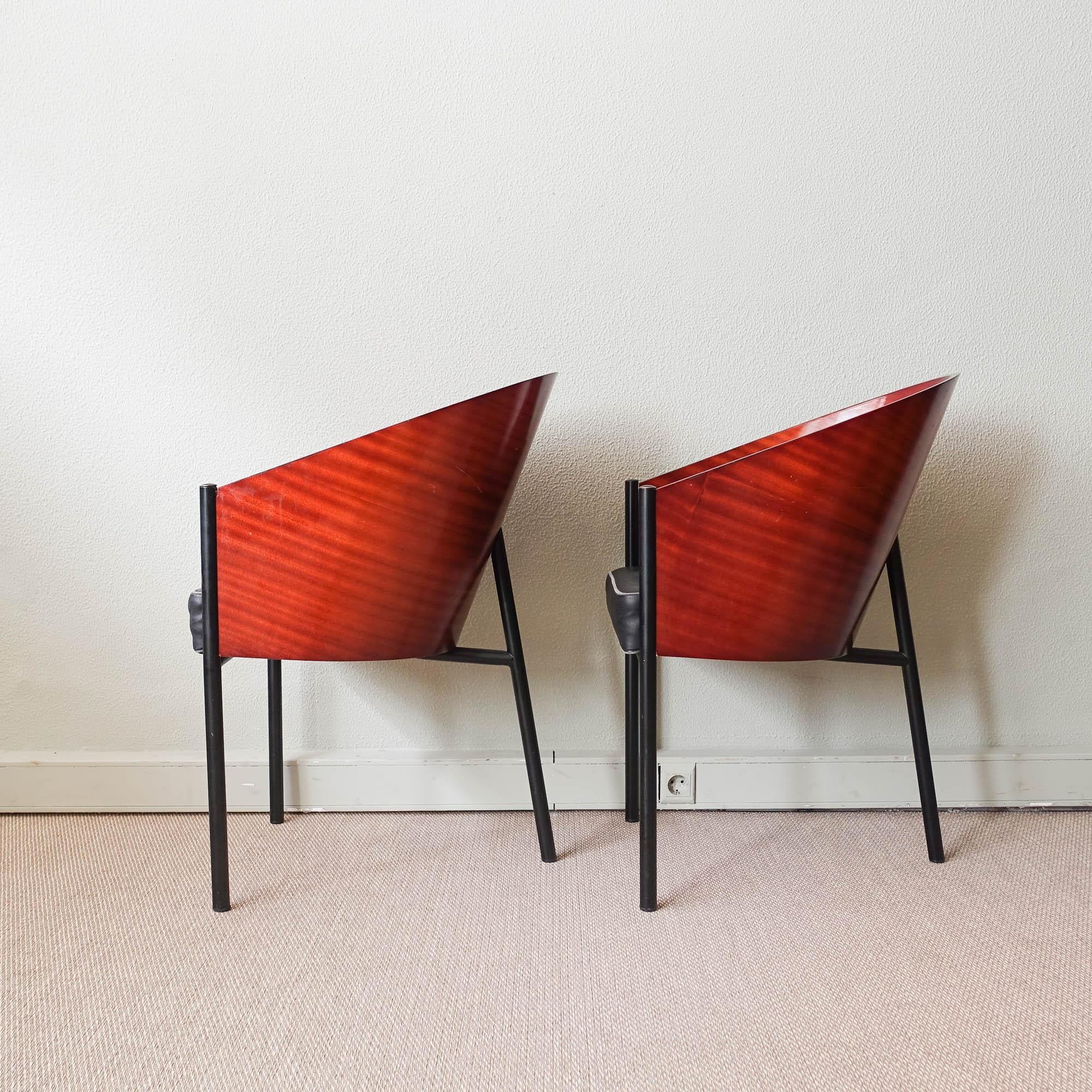 Metal Set of Six Costes Chairs by Philippe Starck for Driade, 1981 For Sale