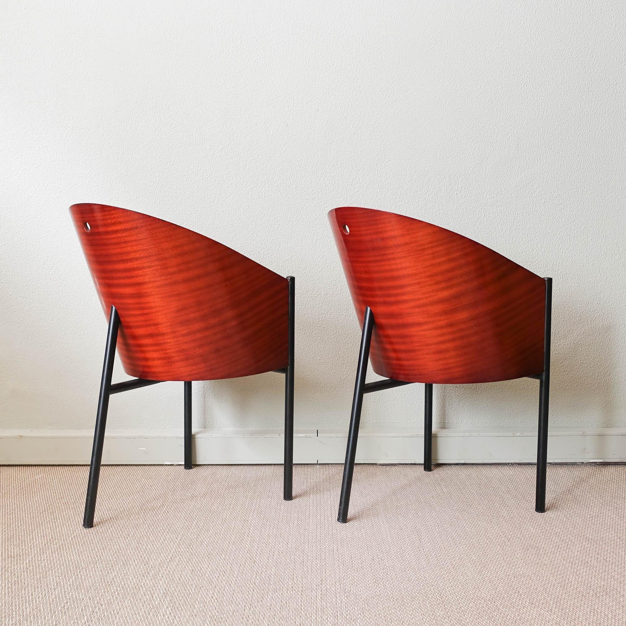 Set of Six Costes Chairs by Philippe Starck for Driade, 1981 For Sale 3