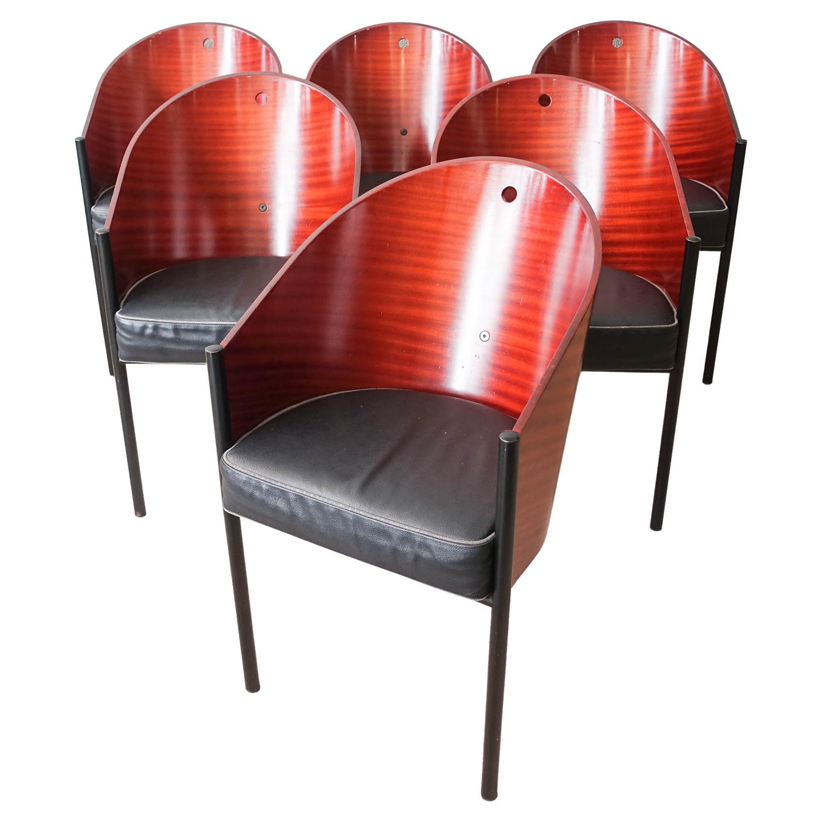 Set of Six Costes Chairs by Philippe Starck for Driade, 1981 For Sale