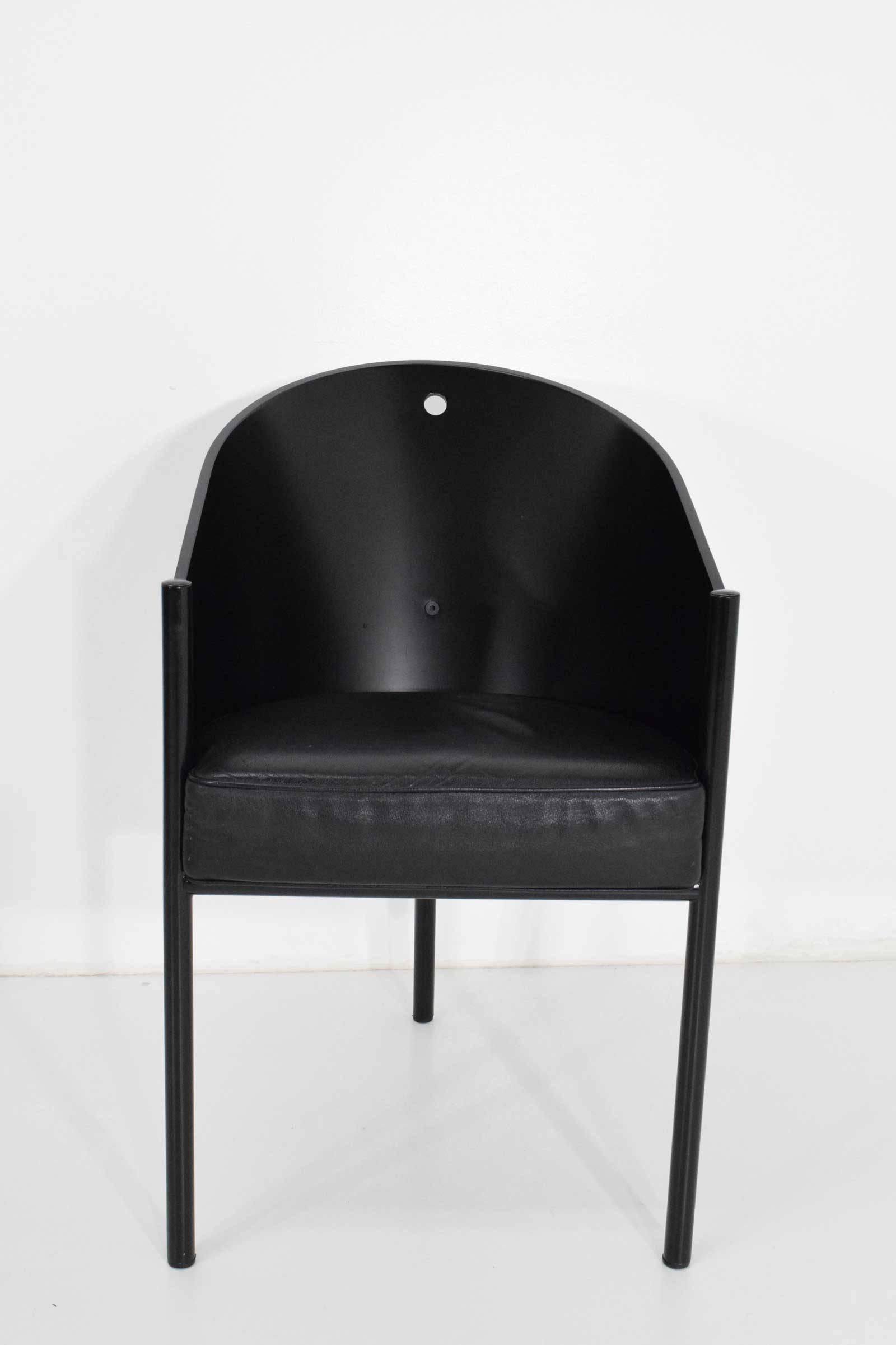 Metal Set of Six Costes Chairs by Philippe Starck for Driade
