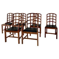 Set von sechs Cotswold School Arts and Crafts-Esszimmerstühlen