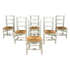 Set of Six Country French Dining Chairs