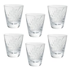 Set of Six Country Style Glass Tumbler with Fern Sofina Boutique Kitzbühel