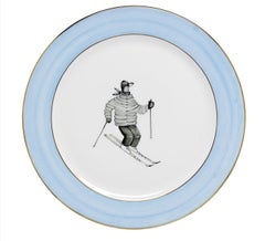 Set of Six Country Style Hand Painted Dinner Plates Sofina Boutique Kitzbühel