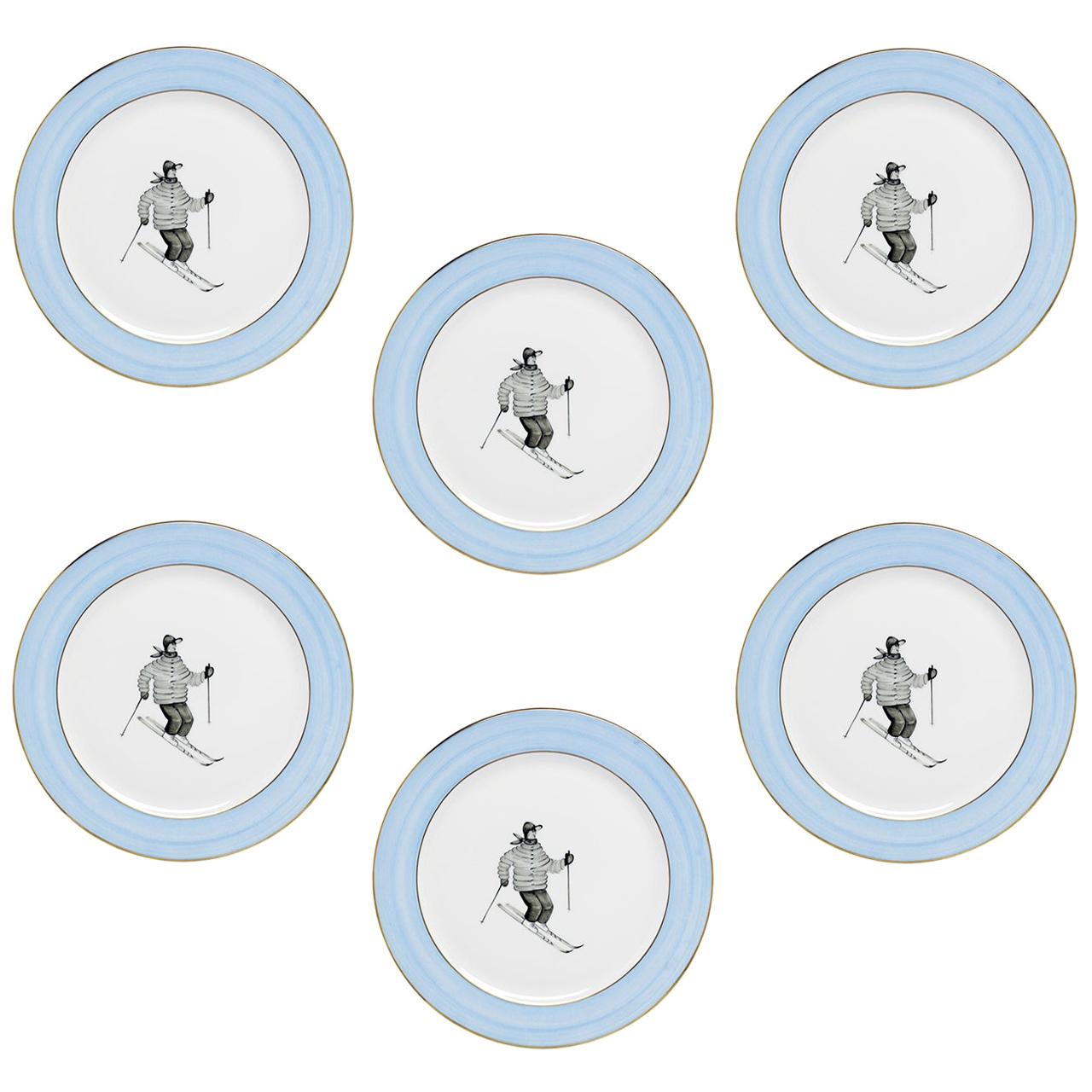 Set de Seis Platos Pintados a Mano de Estilo Campestre Sofina Boutique Kitzbühel