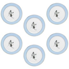 Set of Six Country Style Hand Painted Dinner Plates Sofina Boutique Kitzbühel